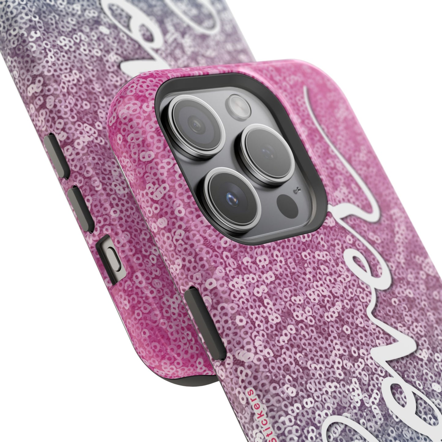 MagSafe Tough Cases | LOVER Pink Blue SEQUIN Glitter | iPhone 15, 14, 13