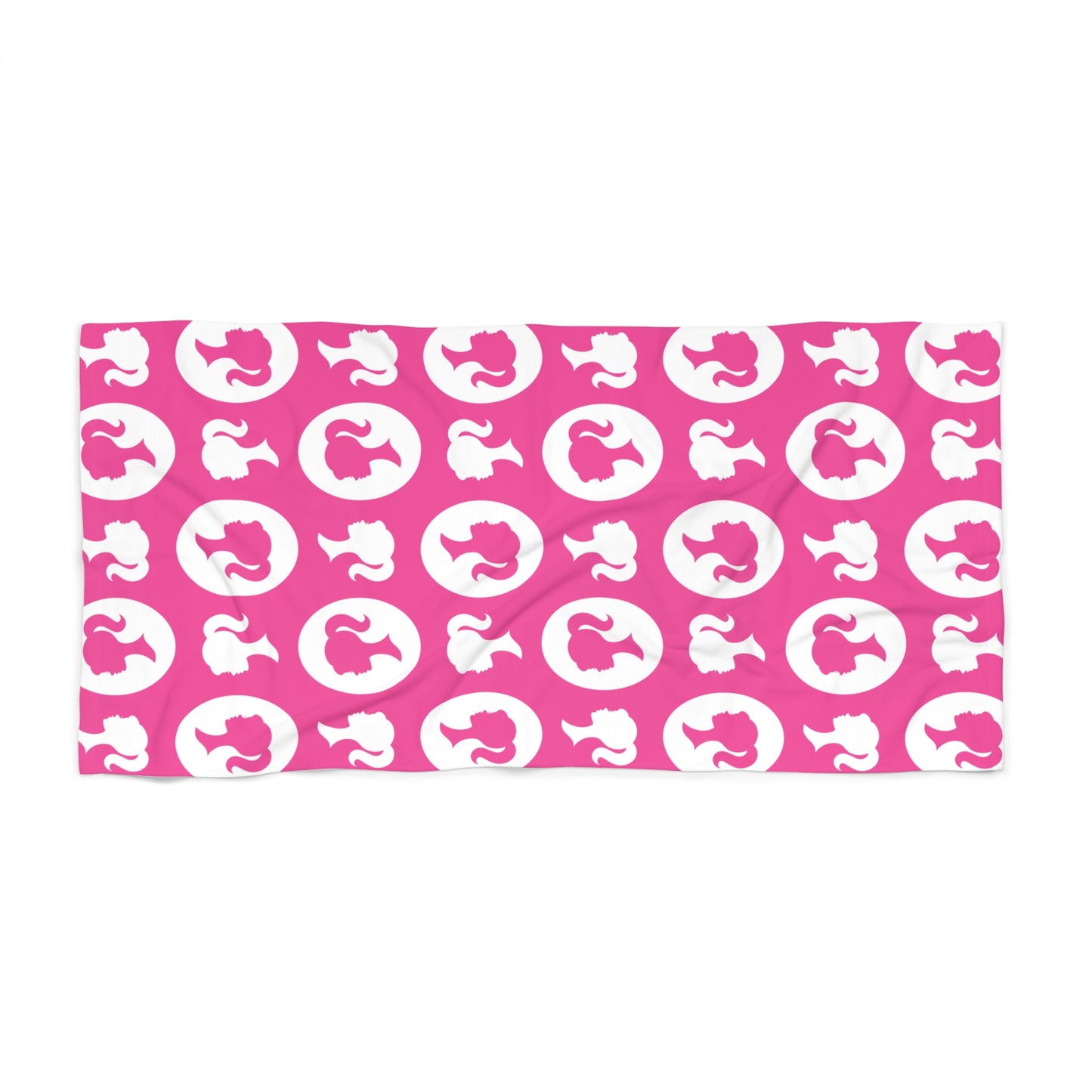 Barbie/Kate Spade Inspired Beach Towel, Hot Pink Silhouette, Valentine's Day Gift for Wife, Girlfriend, Best Friend, MOH