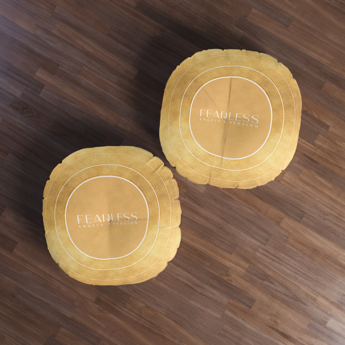 Personalized Tufted Floor Pillow, FEARLESS Faux Gold Vinyl Record l CUSTOM Version Name and Era | 30"x30" & 26"x26" | Swiftie Gift Fan
