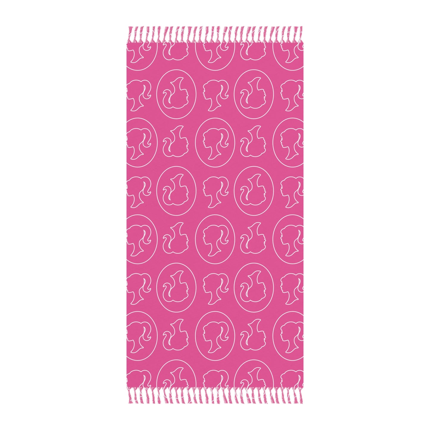 Boho Beach Cloth, Barbie/Kate Spade Inspired Beach Towel, Hot Pink