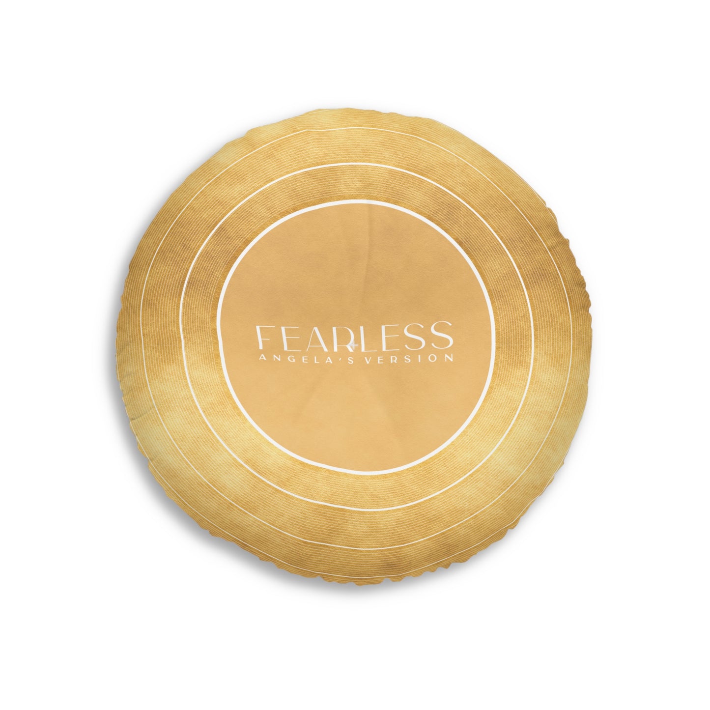 Personalized Tufted Floor Pillow, FEARLESS Faux Gold Vinyl Record l CUSTOM Version Name and Era | 30"x30" & 26"x26" | Swiftie Gift Fan