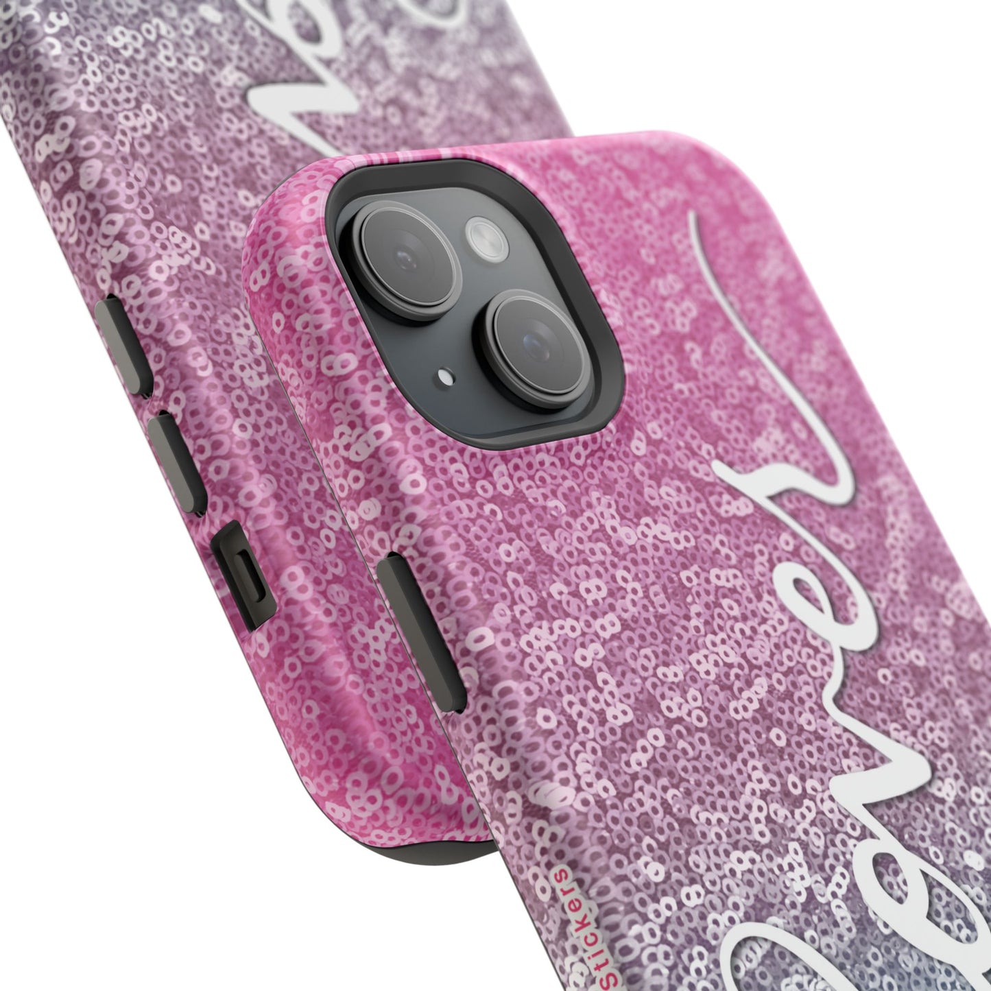 MagSafe Tough Cases | LOVER Pink Blue SEQUIN Glitter | iPhone 15, 14, 13