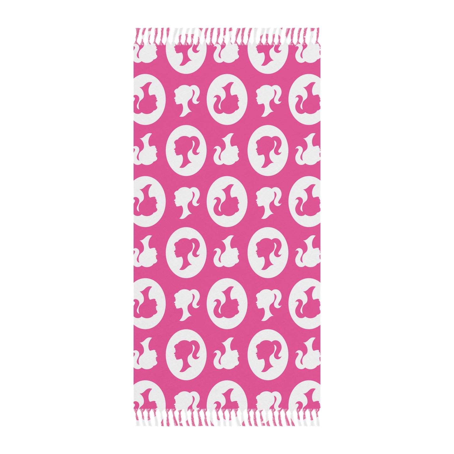 Boho Beach Cloth, Barbie/Kate Spade Inspired Beach Towel, Hot Pink
