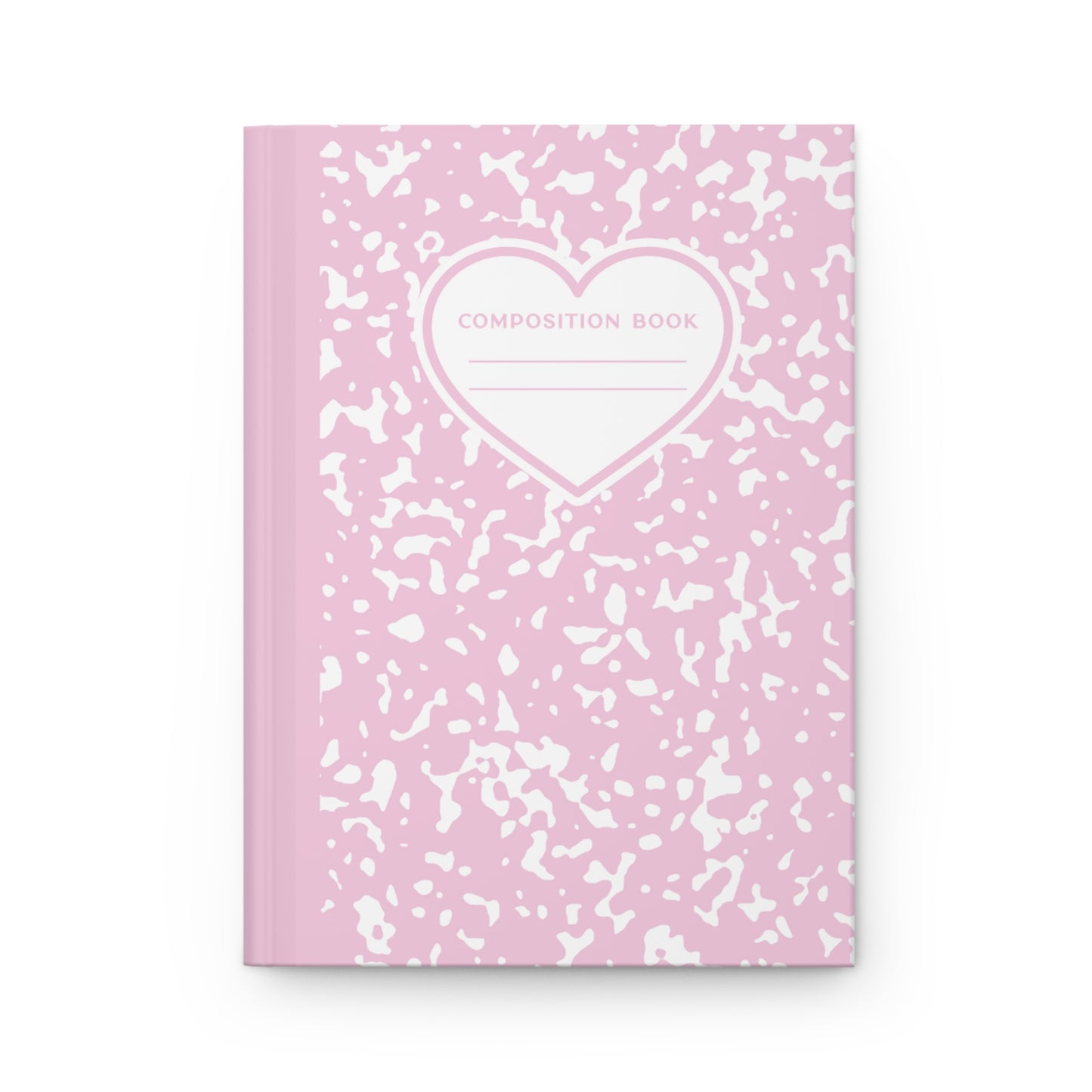 CUTE COMPOSITION BOOK Hardcover Journal 5.75"x8", 150 pages, Pastel Pink, Perfect Valentine's Day Gift for Girls/Coworker/Friend/Classmate