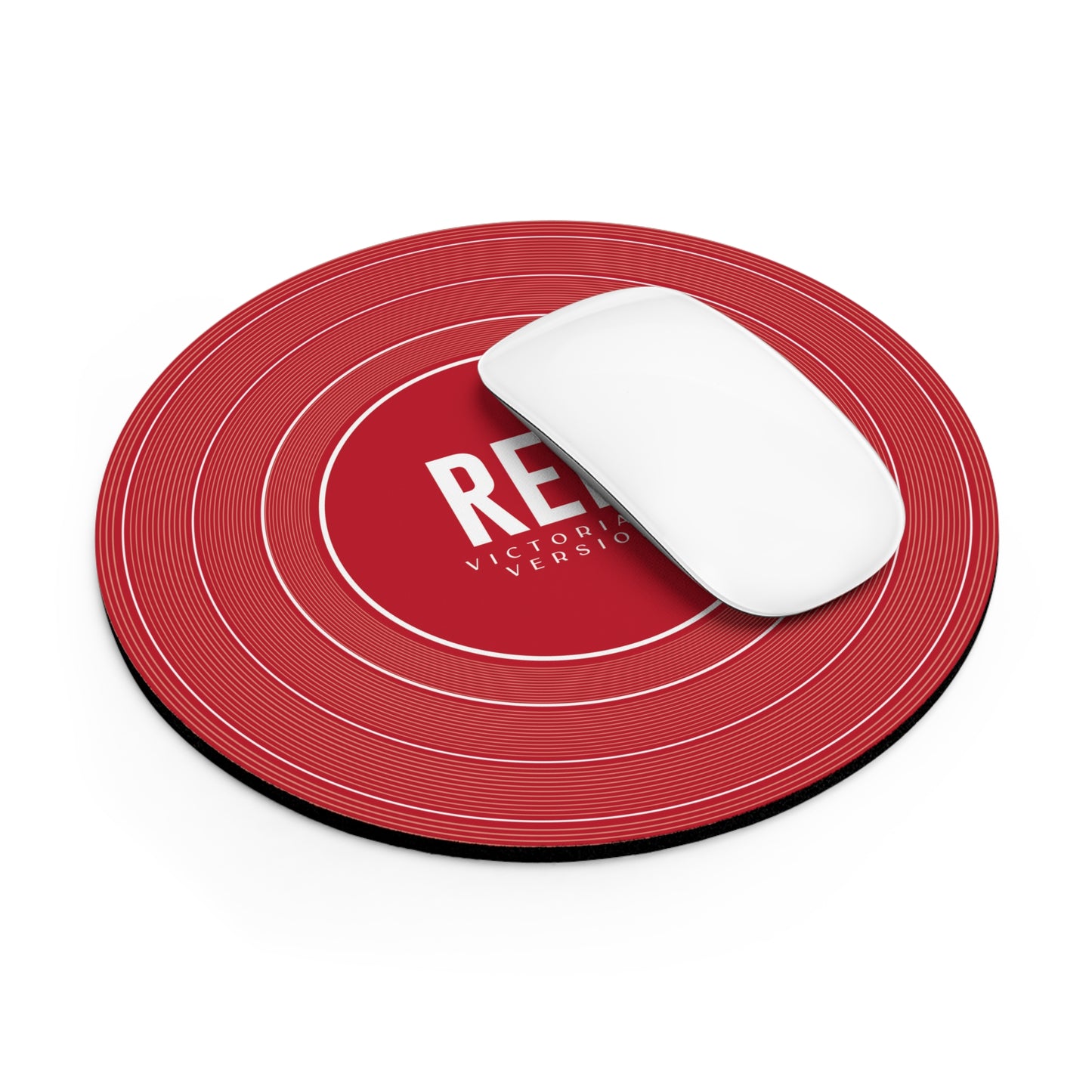 Personalized Mouse Pad, RED Vinyl Record | CUSTOM Version's Name or ERA | Round 8" x 8" | Swiftie Fan Gift Present