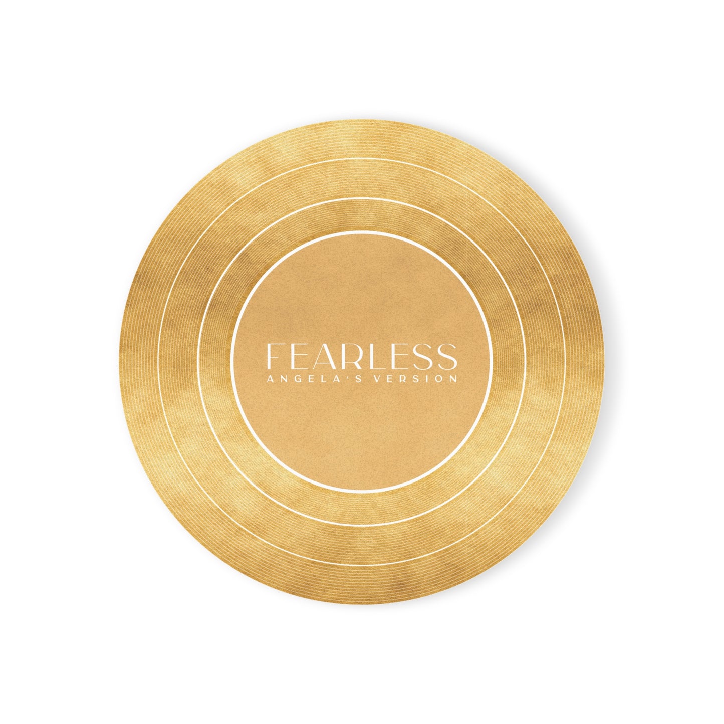 Personalized Cork Back Coaster, FEARLESS Faux Gold Vinyl Record | CUSTOM VERSION's Name or Era | 4" x 4" | Swiftie Gift Fan Present
