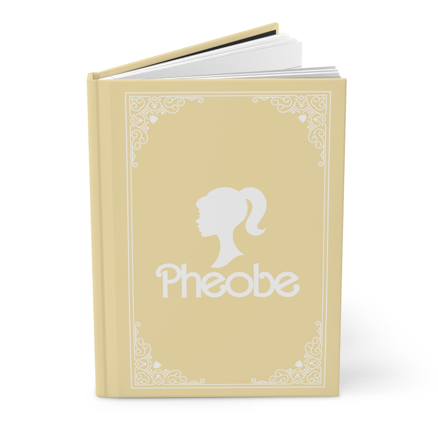 Hardcover Journal Matte, Pastel Yellow, BARBIE inspired Fairytale Book Cover, Perfect Christmas Gift for Girls