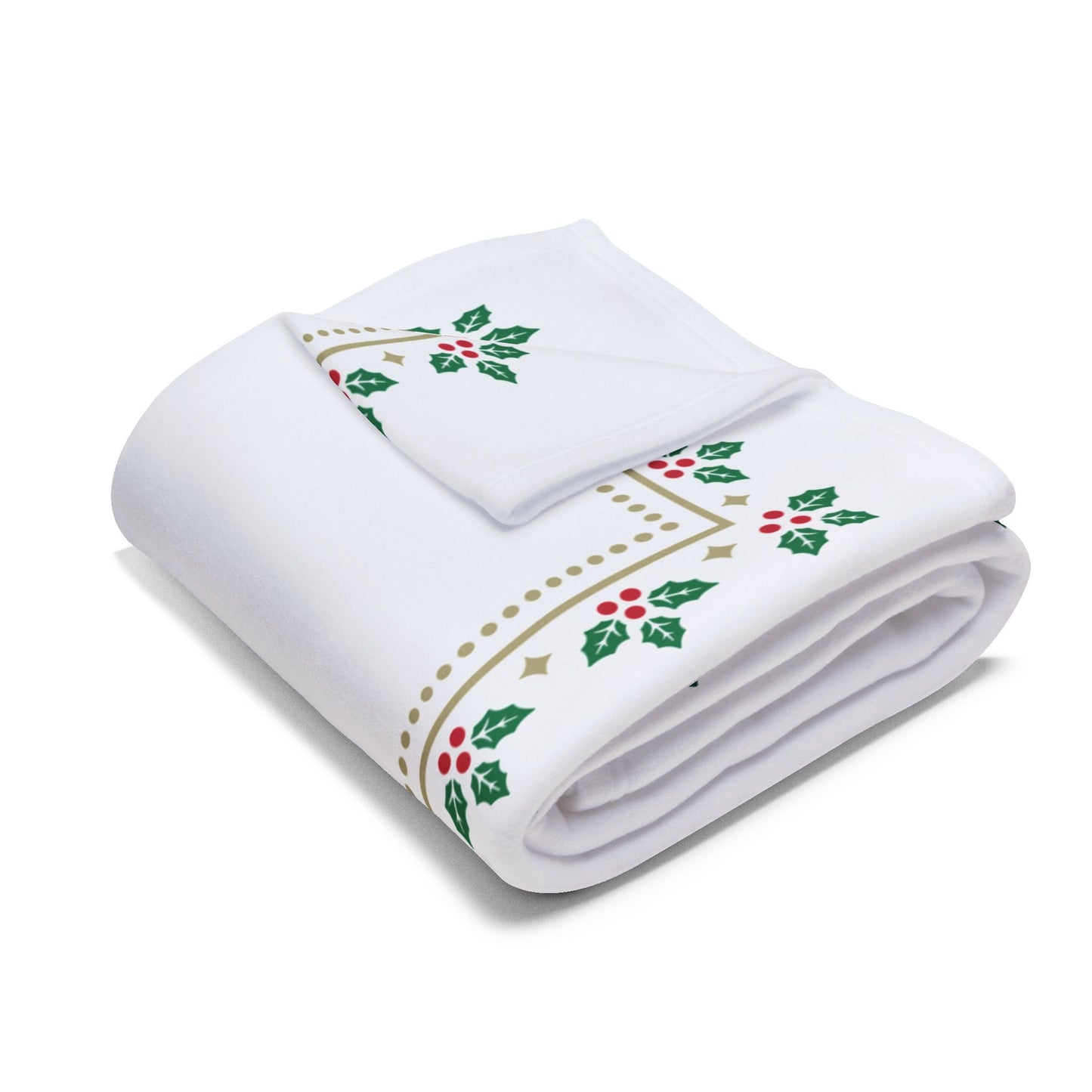 Personalized Fleece BLANKET | Custom Name NICE LIST Certificate Greenery Frame Diploma with Gold santa Seal | 30x40", 50x60" and 60x80"