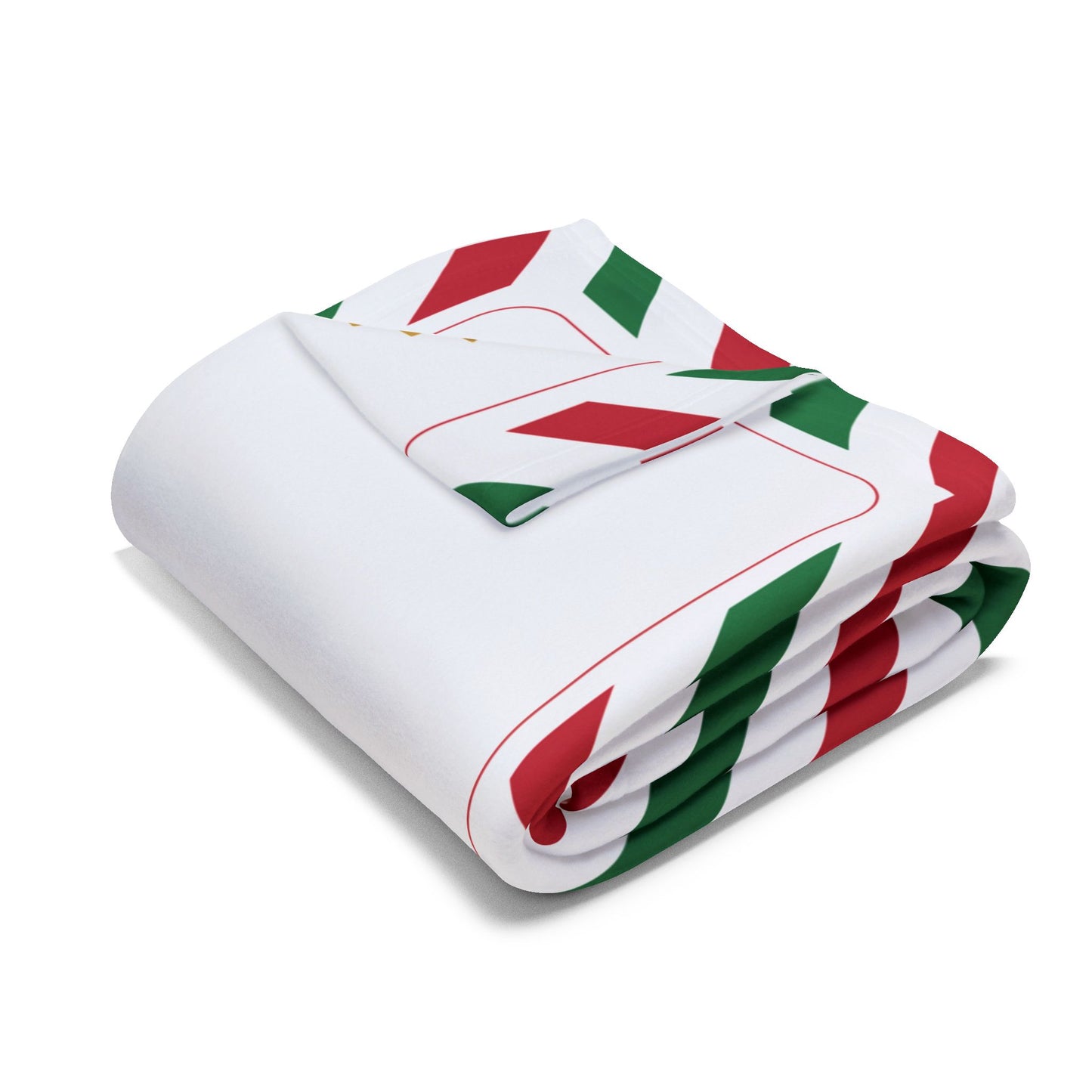 NICE LIST Announcement Personalized Fleece BLANKET | Custom Name Certificate | Candy Cane Frame, Gold Santa Seal | 30x40", 50x60" and 60x80"