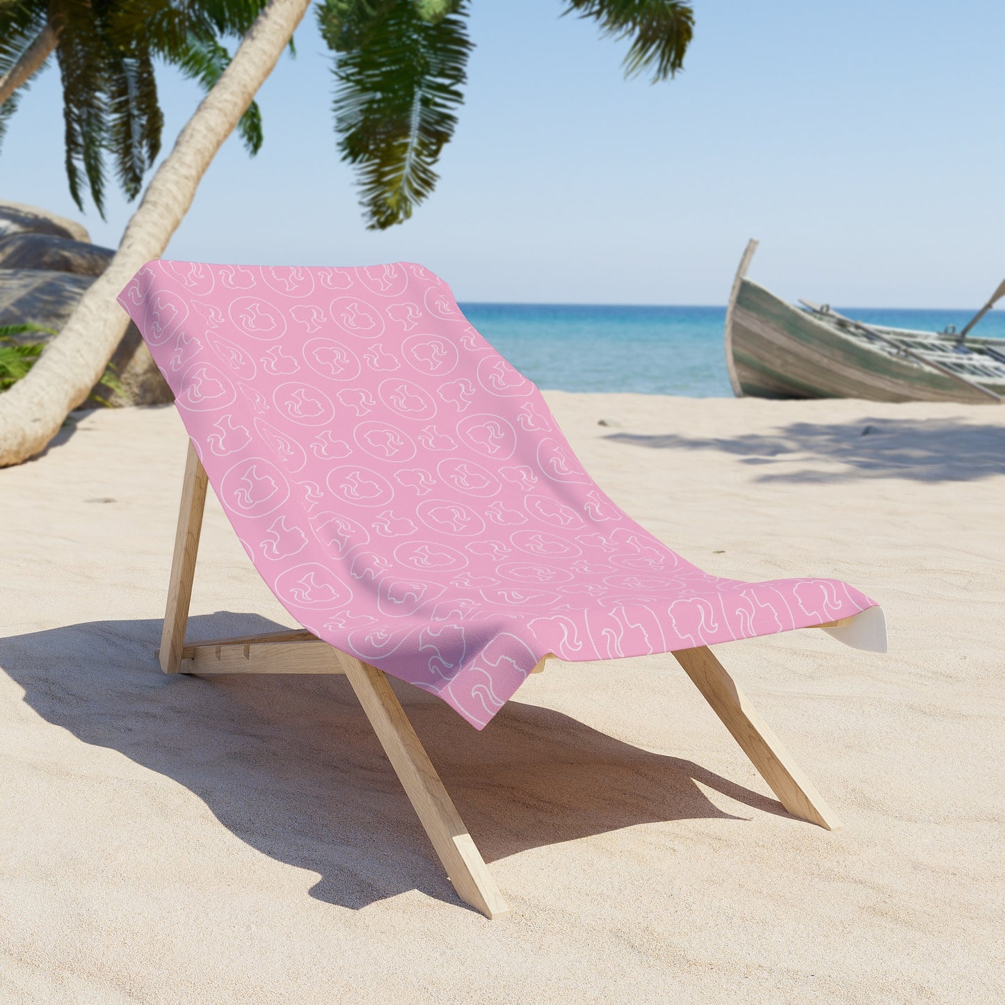 Barbie/Kate Spade Inspired Beach Towel, Pastel Pink, Mother's Day Gift for Wife, Girlfriend, Best Friend, MOH