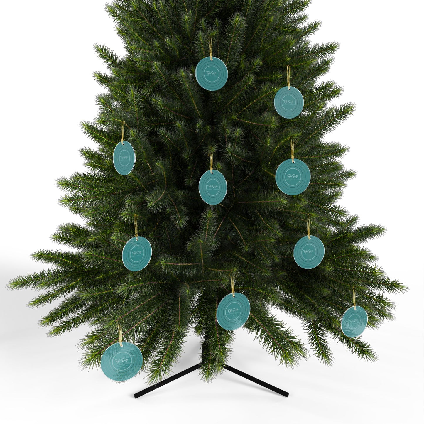Personalized Acrylic Ornaments, AQUA BLUE Vinyl Record | CUSTOM Version, Name or Era | 4" x 4" | Swiftie Gift Fan Present