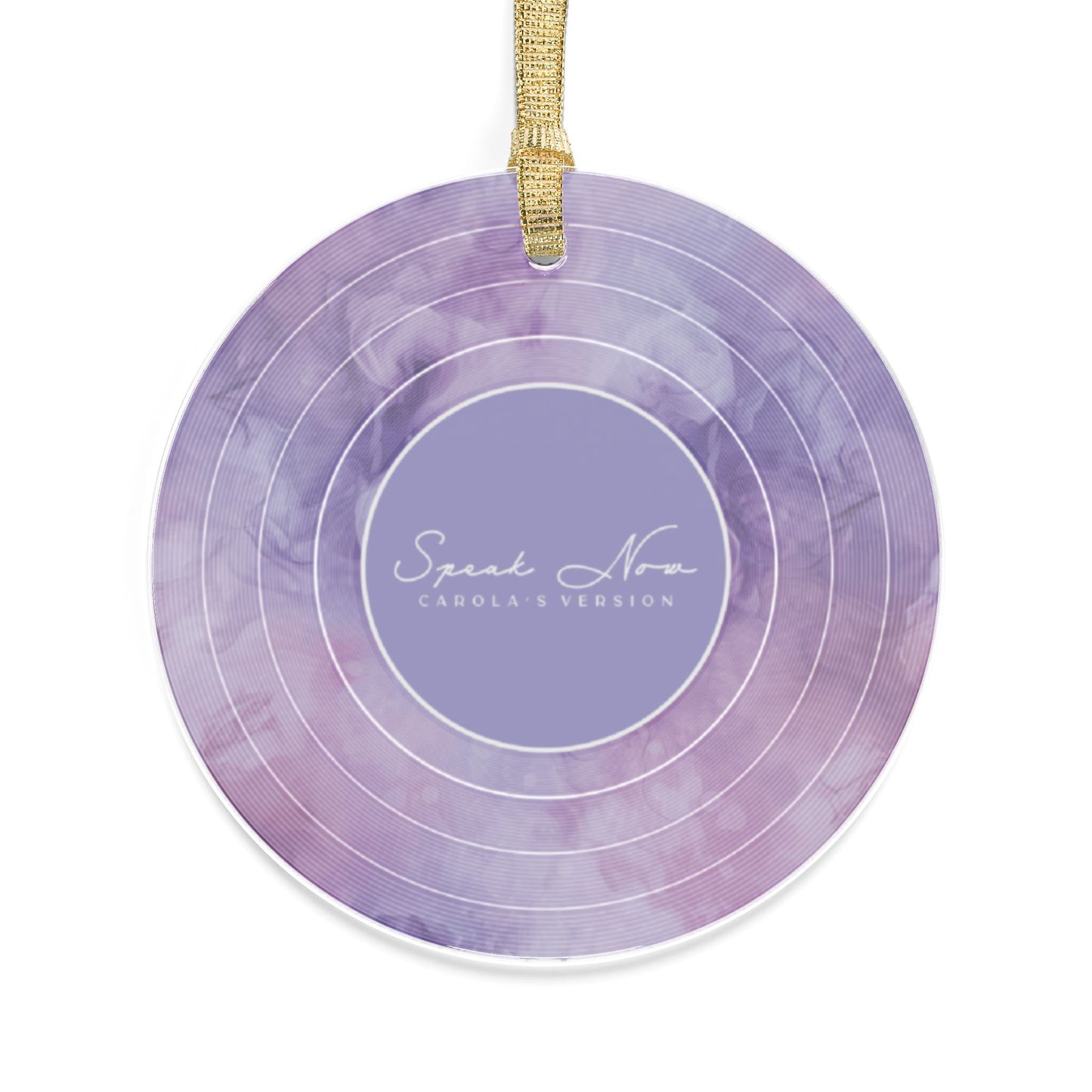 Personalized Acrylic Ornaments, SPEAK NOW Purple Haze Vinyl Record | CUSTOM Version, Name or Era | 4" x 4" | Swiftie Gift Fan Present
