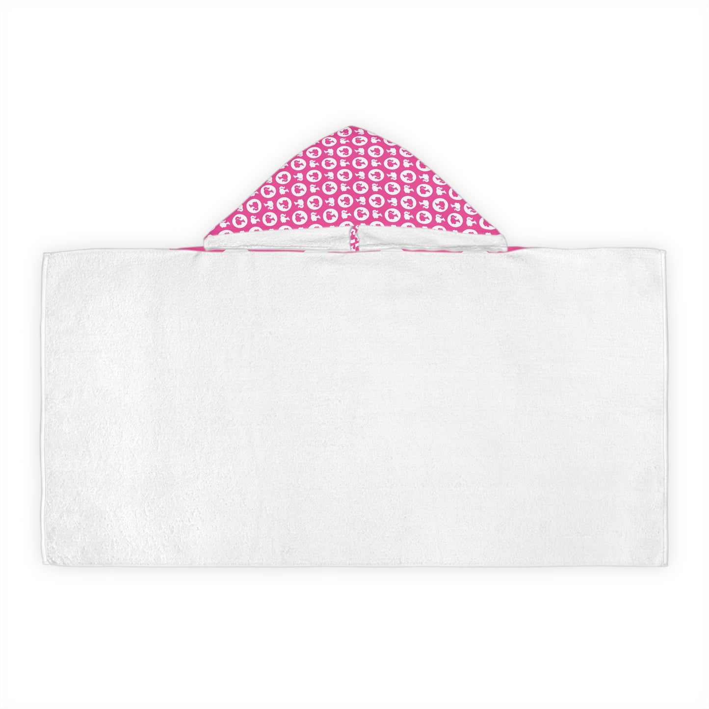 BARBIE/Kate SPADE toddler towel with hoodie, Stocking Stuffer for girls from Santa Gift, Hot PINK Hooded Towel