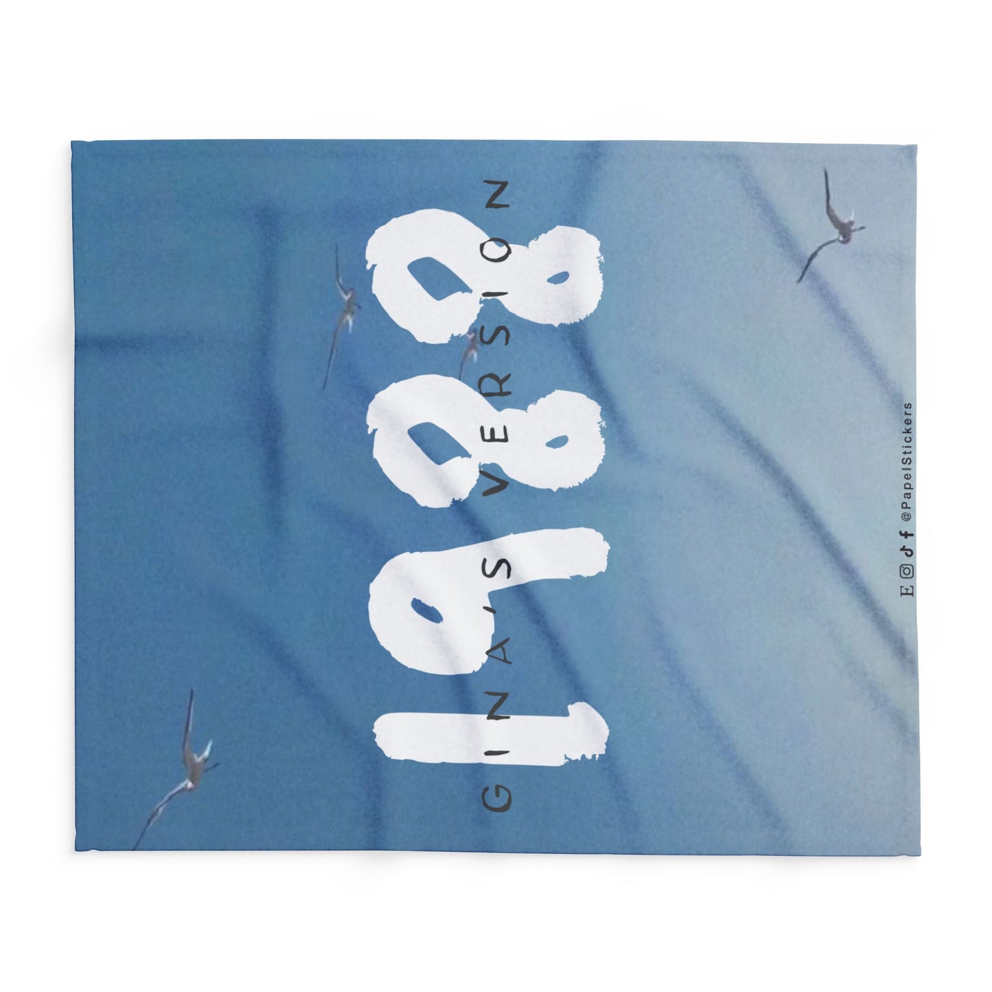 1989 Blue Seagulls Plush BLANKET | 30x40", 50x60" and 60x80" | Swiftie Personalized Gift Unique Present | T.S. Merch