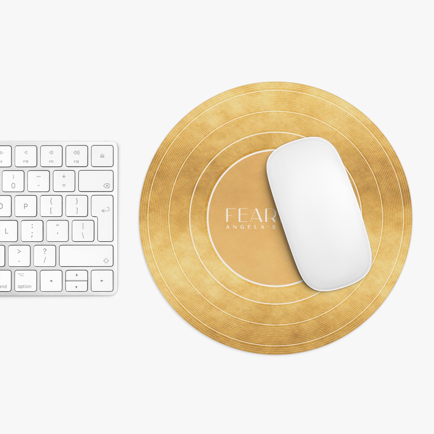 Personalized Mouse Pad, FEARLESS Faux Gold Vinyl Record | CUSTOM Version's Name or ERA | Round 8" x 8" | Swiftie Fan Gift Present