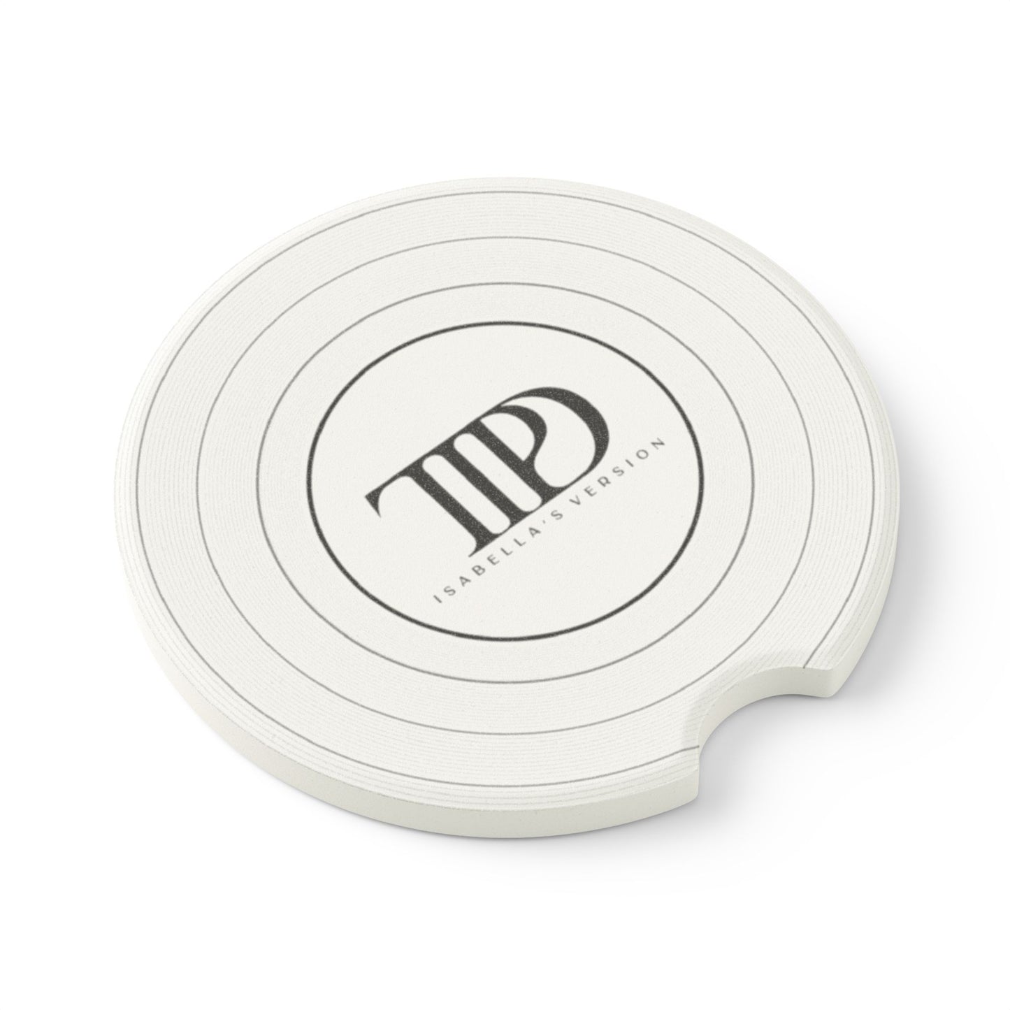 Personalized TTPD Soapstone Car Coaster, CUSTOM VERSION's Name | 2.6"x2.6" round | Swiftie Gift Proud Member of the Torture Poets Department