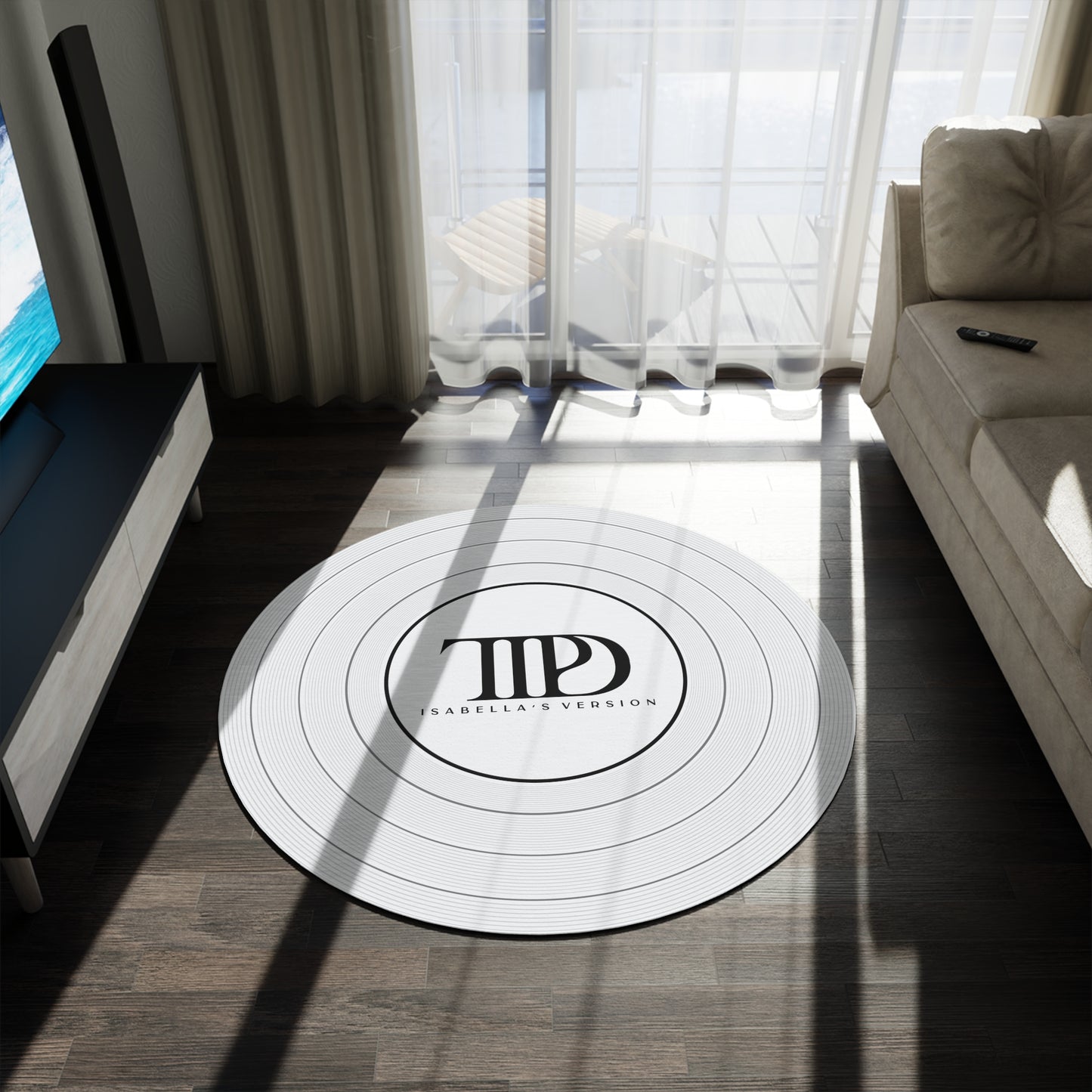 Personalized TTPD Round Rug CUSTOM VERSION's Name | 60" x 60" | Swiftie Gift Proud Member of the Torture Poets Department