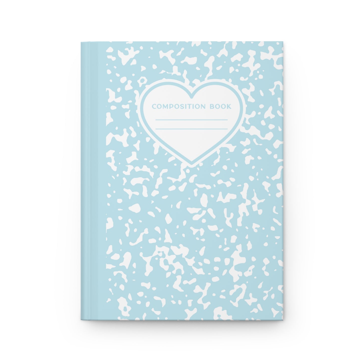 CUTE COMPOSITION BOOK Hardcover Journal 5.75"x8", 150 pages, Pastel Blue, Perfect Valentine's Day Gift for Girls/Coworker/Friend/Classmate