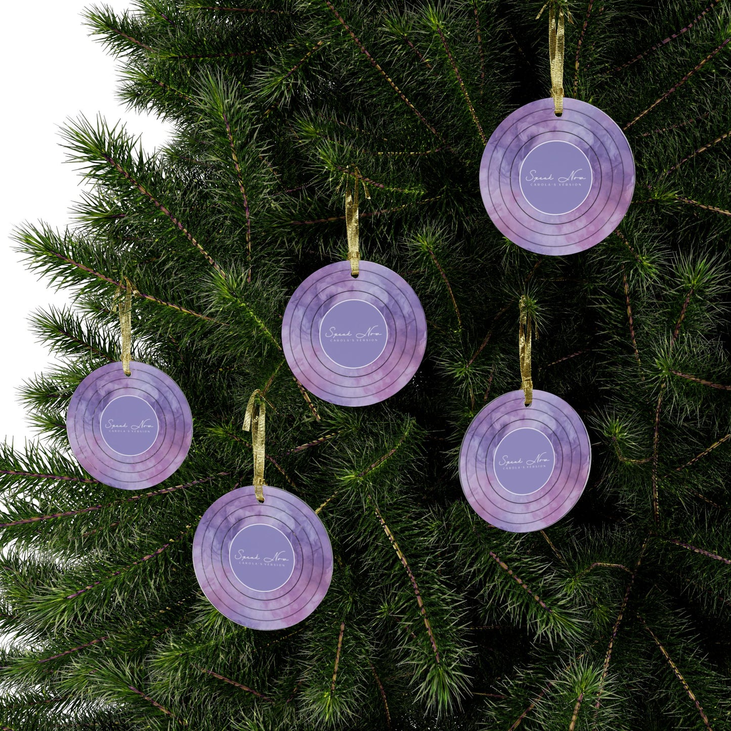 Personalized Acrylic Ornaments, SPEAK NOW Purple Haze Vinyl Record | CUSTOM Version, Name or Era | 4" x 4" | Swiftie Gift Fan Present