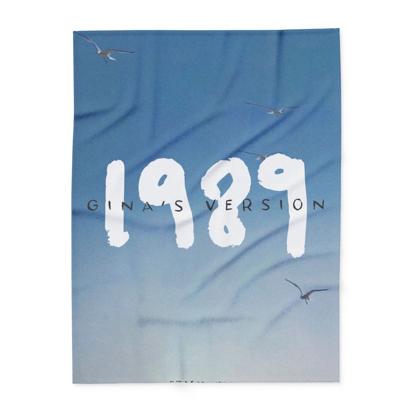 1989 Blue Seagulls Plush BLANKET | 30x40", 50x60" and 60x80" | Swiftie Personalized Gift Unique Present | T.S. Merch