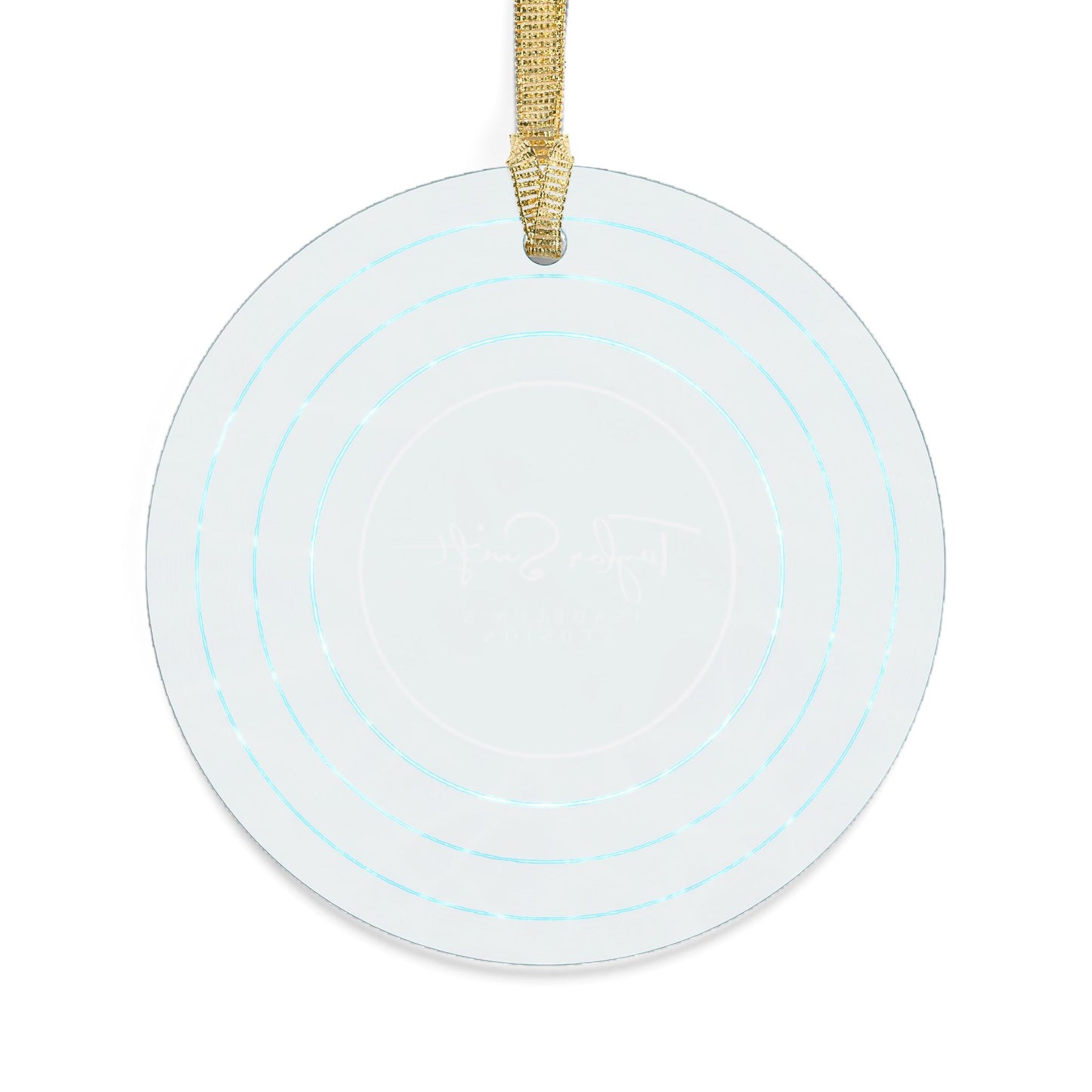 Personalized Acrylic Ornaments | Pool Water BLUE Vinyl Record | CUSTOM Version, Name or Era | 4" x 4" | Swiftie Gift Fan Present