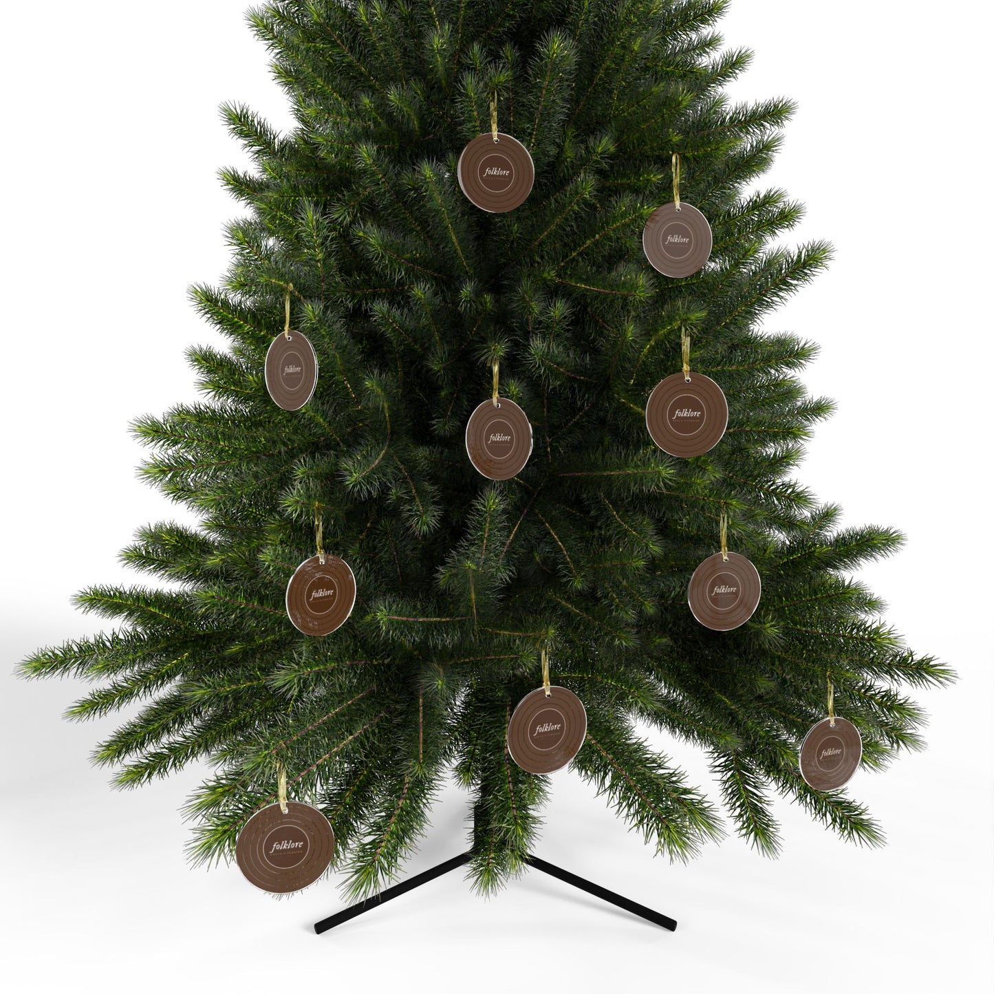 Personalized Acrylic Ornaments, FOLKLORE Brown Vinyl Record | CUSTOM VERSION, Name or Era | 4" x 4" | Swiftie Gift Fan Present