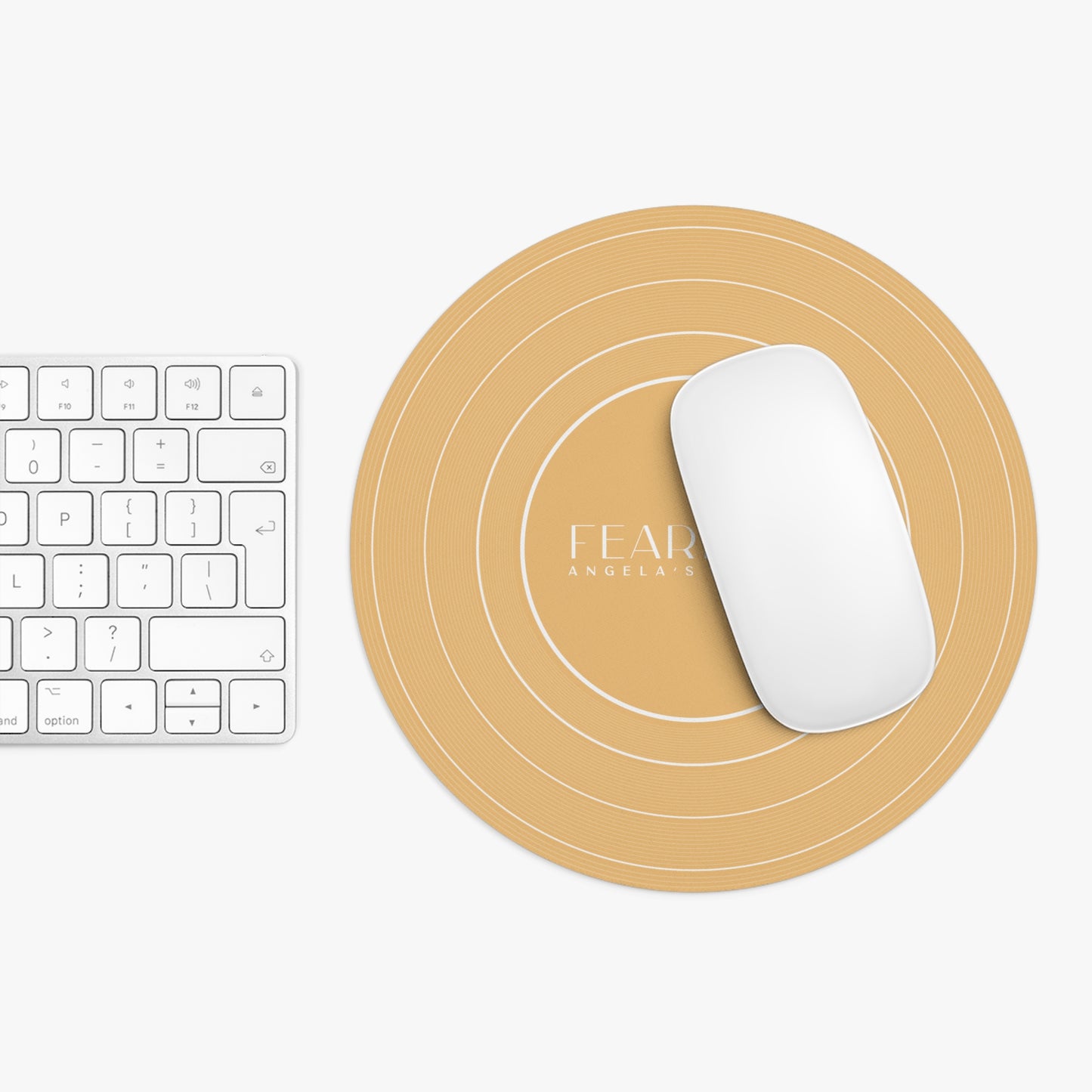 Personalized Mouse Pad, FEARLESS Golden Yellow Vinyl Record | CUSTOM Version's Name or ERA | Round 8" x 8" | Swiftie Fan Gift Present