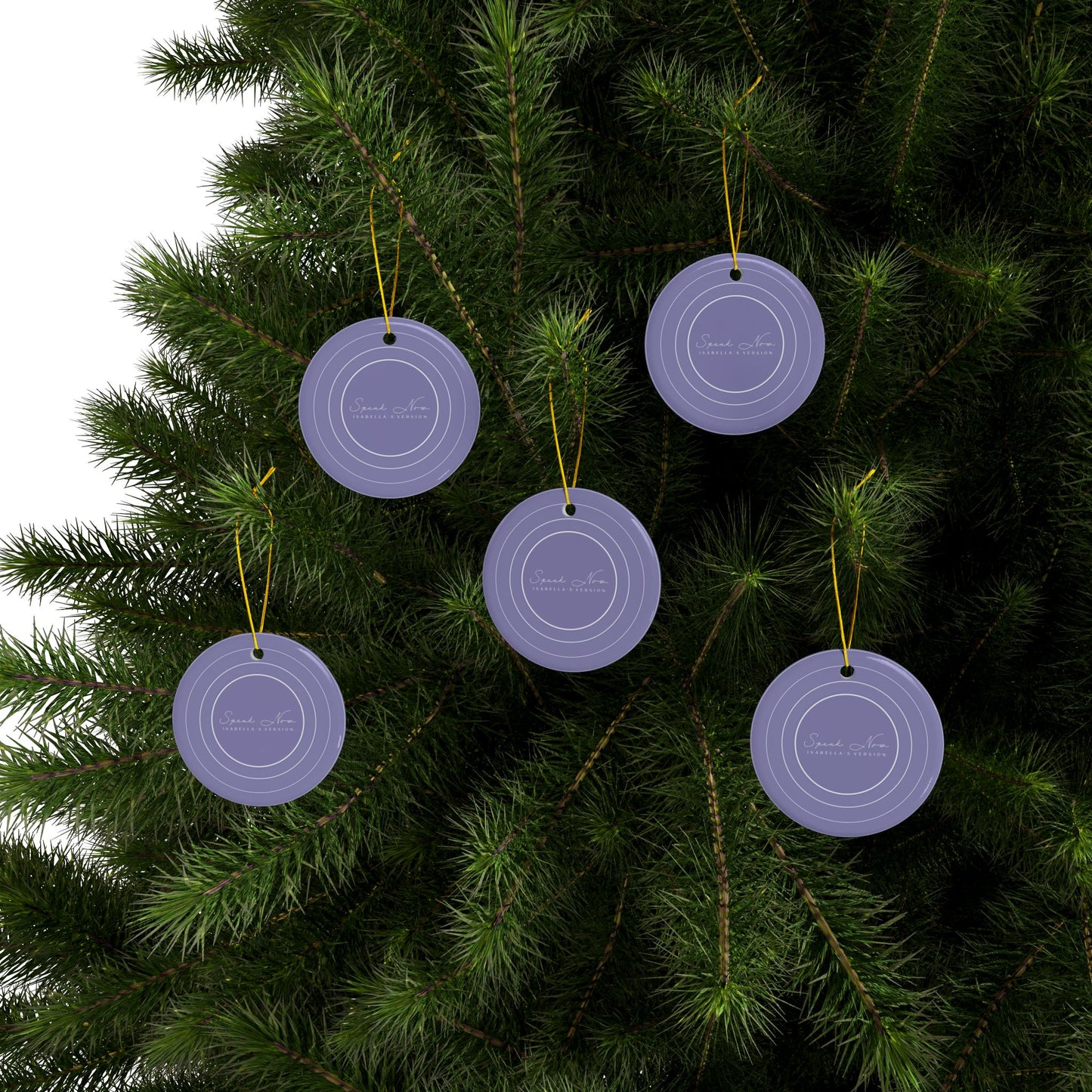 Personalized Ceramic Ornament, SPEAK NOW Purple Vinyl Record | CUSTOM Version, Name or Era | 4" x 4" | Swiftie Gift Fan Present