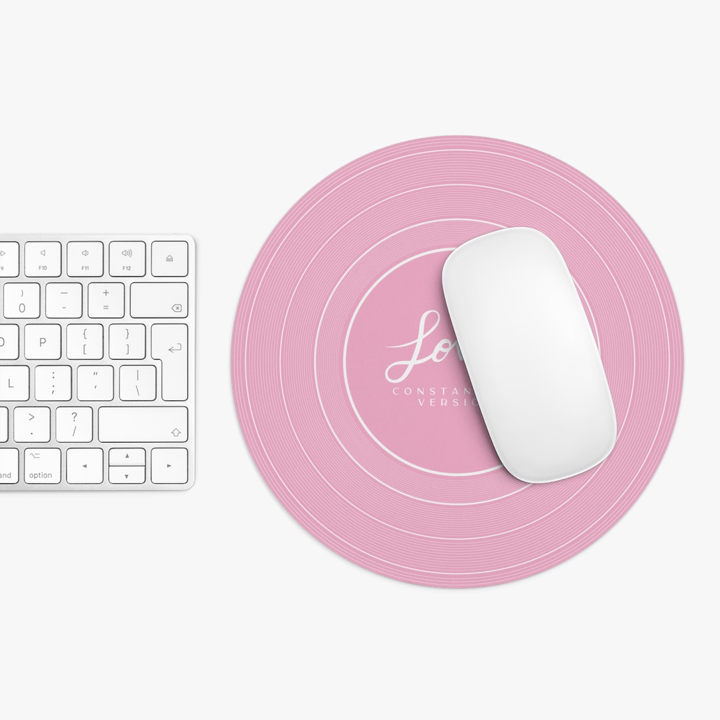 Personalized Mouse Pad, LOVER Pink Vinyl Record | CUSTOM Version's Name or ERA | Round 8" x 8" | Swiftie Fan Gift Present