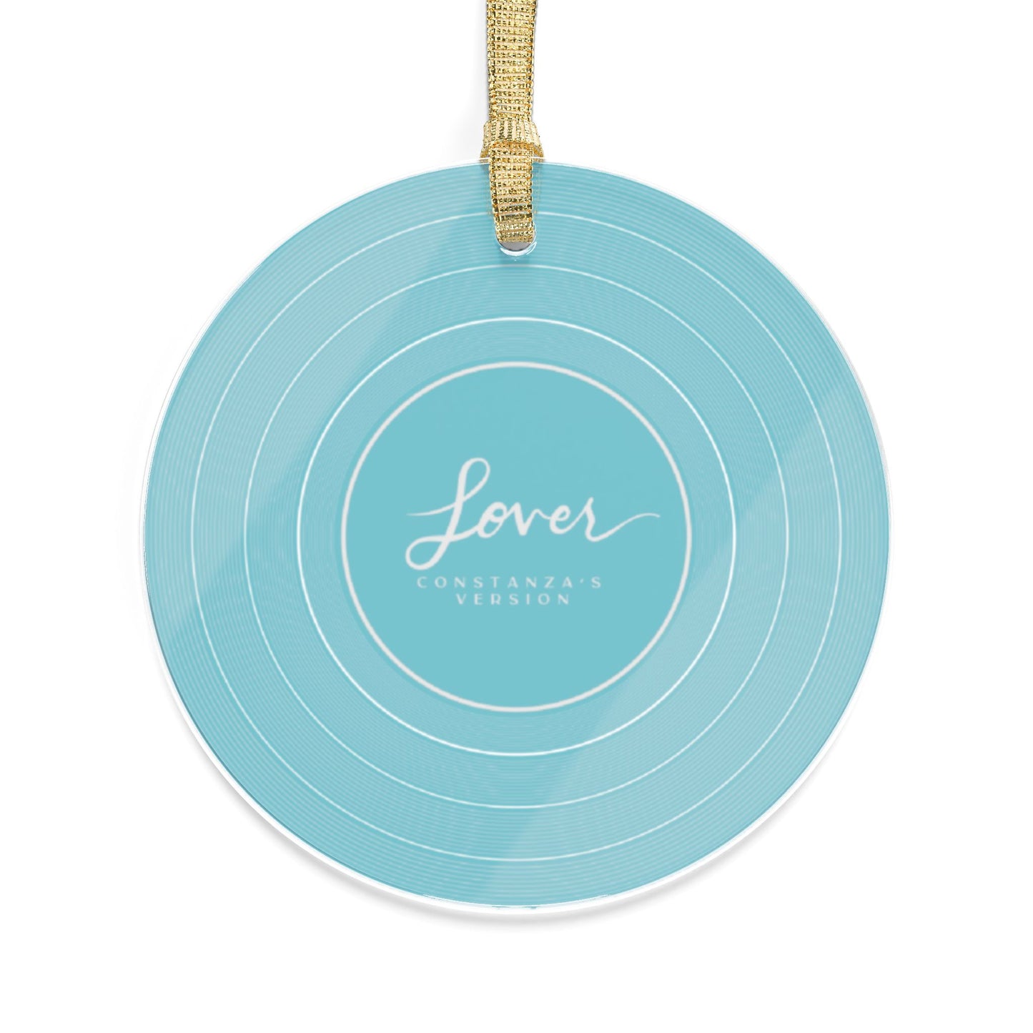 Personalized Acrylic Ornaments, LOVER Blue Vinyl Record | CUSTOM VERSION, Name or Era | 4" x 4" | Swiftie Gift Fan Present