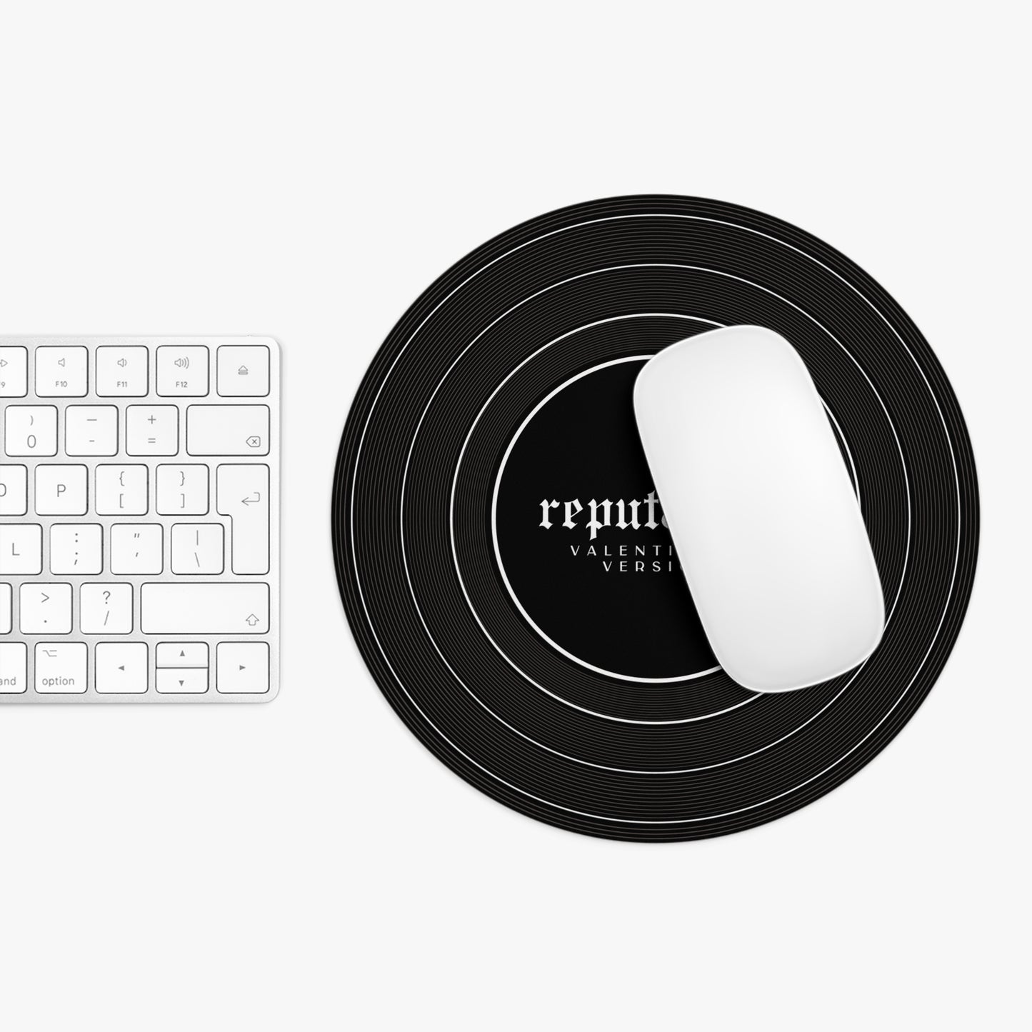 Personalized Mouse Pad, REPUTATION Black Vinyl Record | CUSTOM Version's Name or ERA | Round 8" x 8" | Swiftie Fan Gift Present