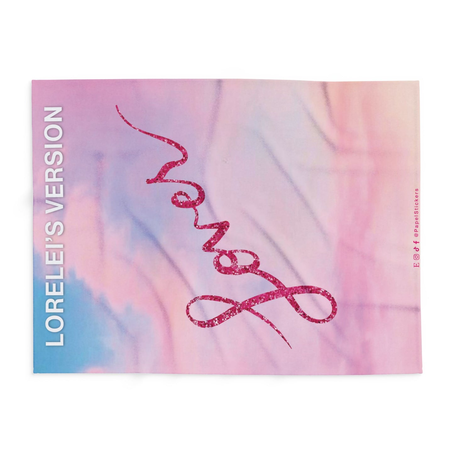LOVER Pink Clouds Plush BLANKET | 30x40", 50x60" and 60x80" | Swiftie Personalized Gift Unique Present | T.S. Merch