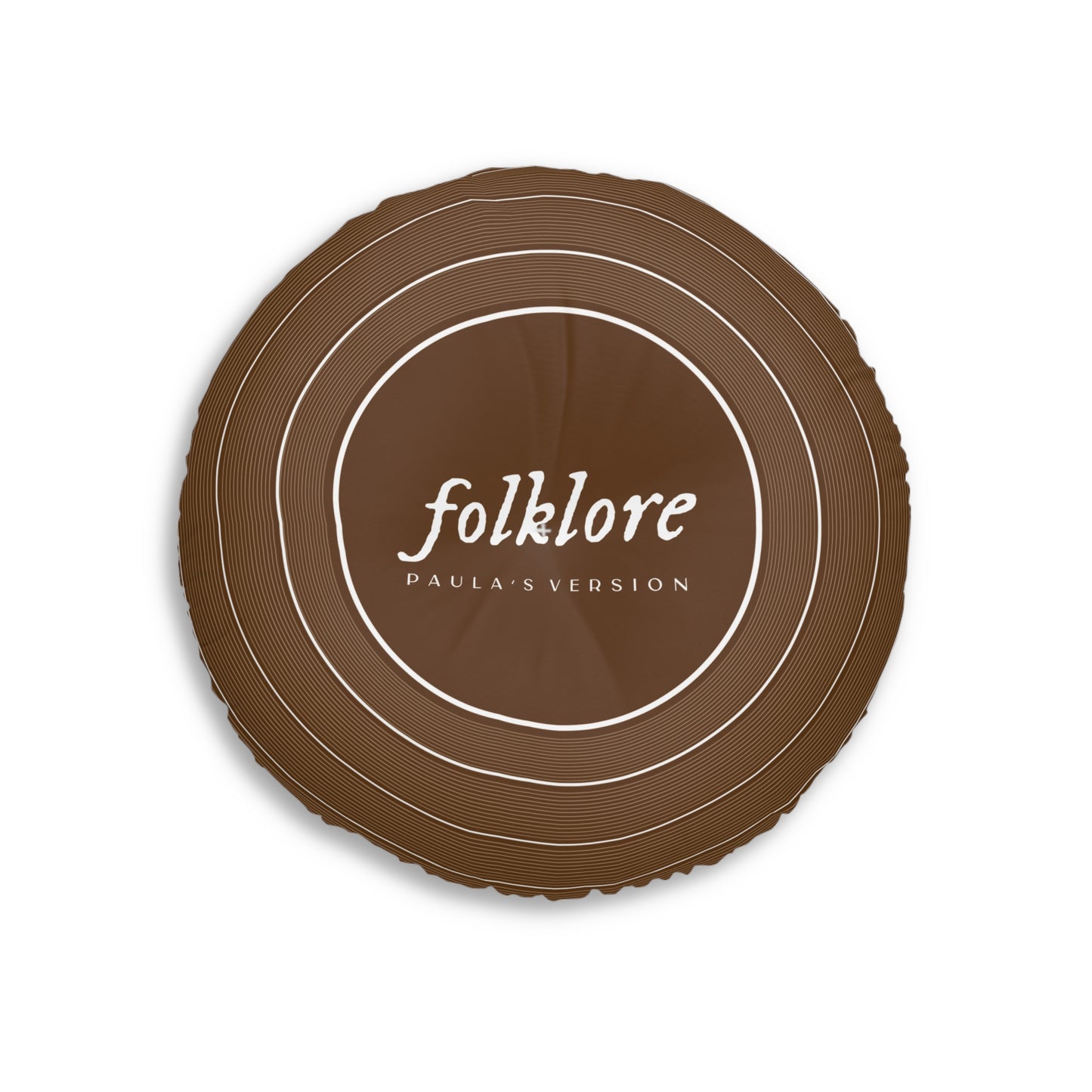 Personalized Tufted Floor Pillow, FOLKLORE/EVERMORE Brown Green Forest Vinyl l CUSTOM Version Name Era | 30"x30" & 26"x26" | Swiftie Gift