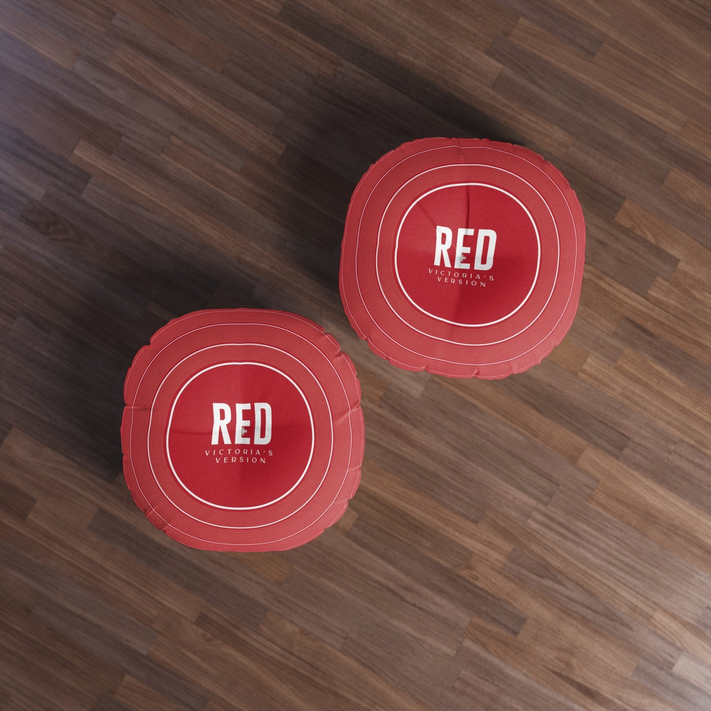 Personalized Tufted Floor Pillow, RED Vinyl Record l CUSTOM Version Name and Era | 30"x30" & 26"x26" | Swiftie Gift Fan