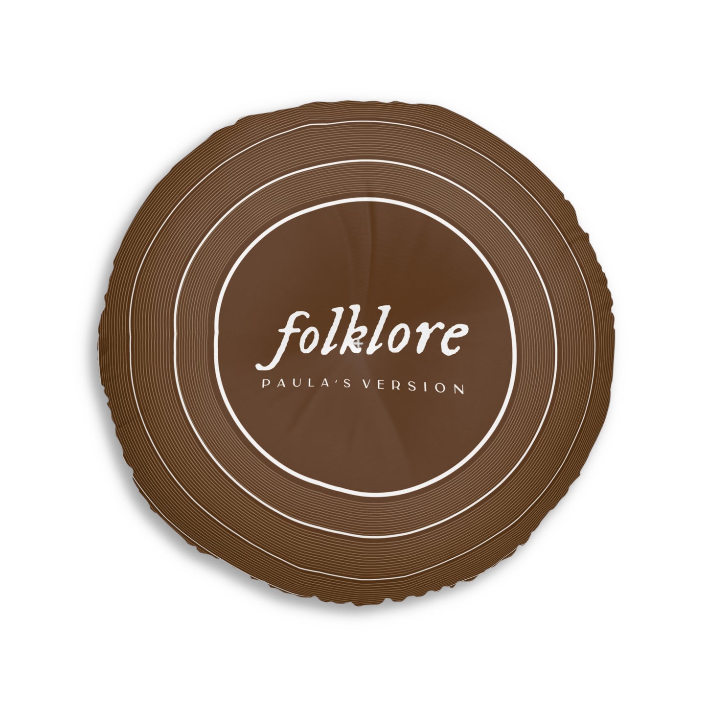 Personalized Tufted Floor Pillow, FOLKLORE/EVERMORE Brown Green Forest Vinyl l CUSTOM Version Name Era | 30"x30" & 26"x26" | Swiftie Gift