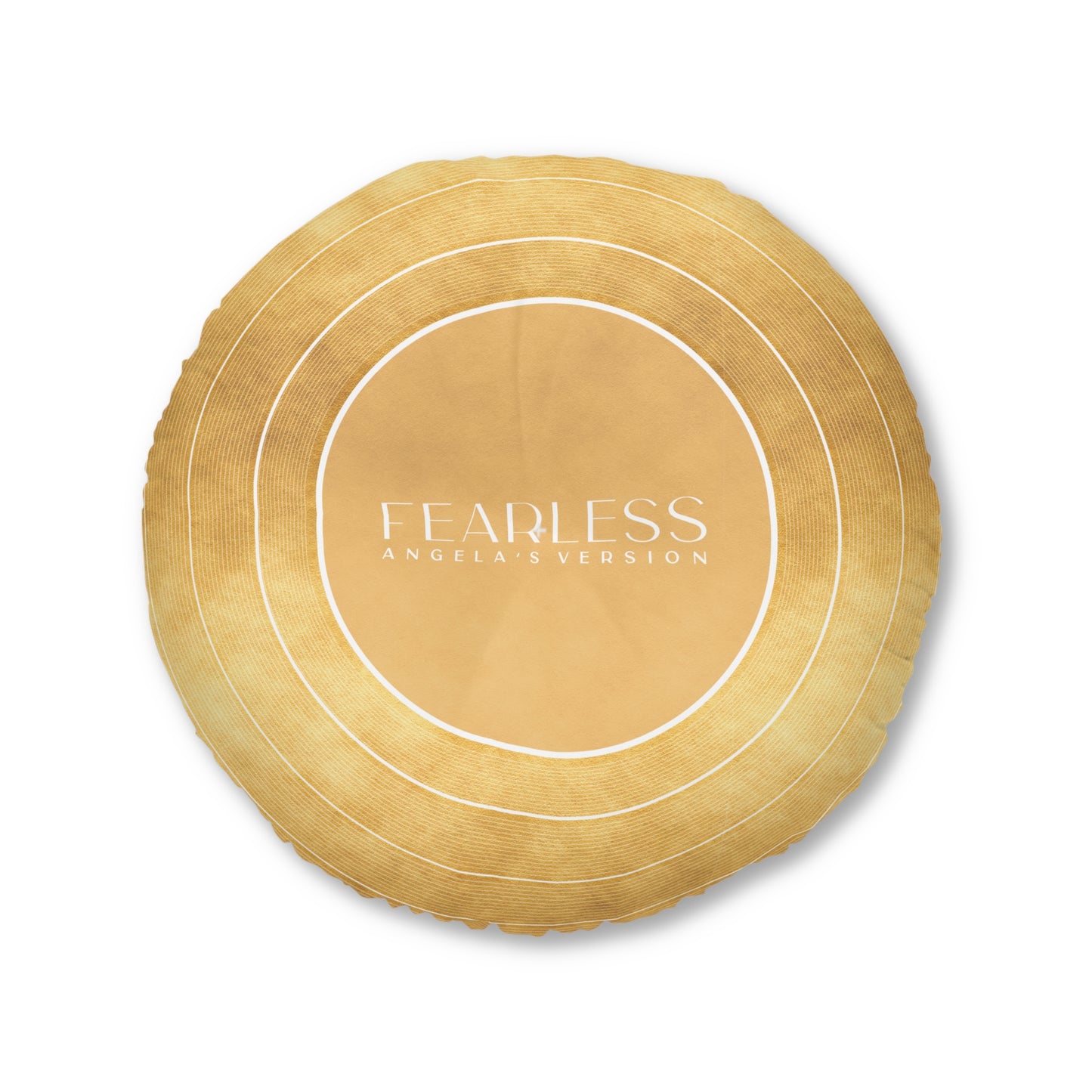 Personalized Tufted Floor Pillow, FEARLESS Faux Gold Vinyl Record l CUSTOM Version Name and Era | 30"x30" & 26"x26" | Swiftie Gift Fan