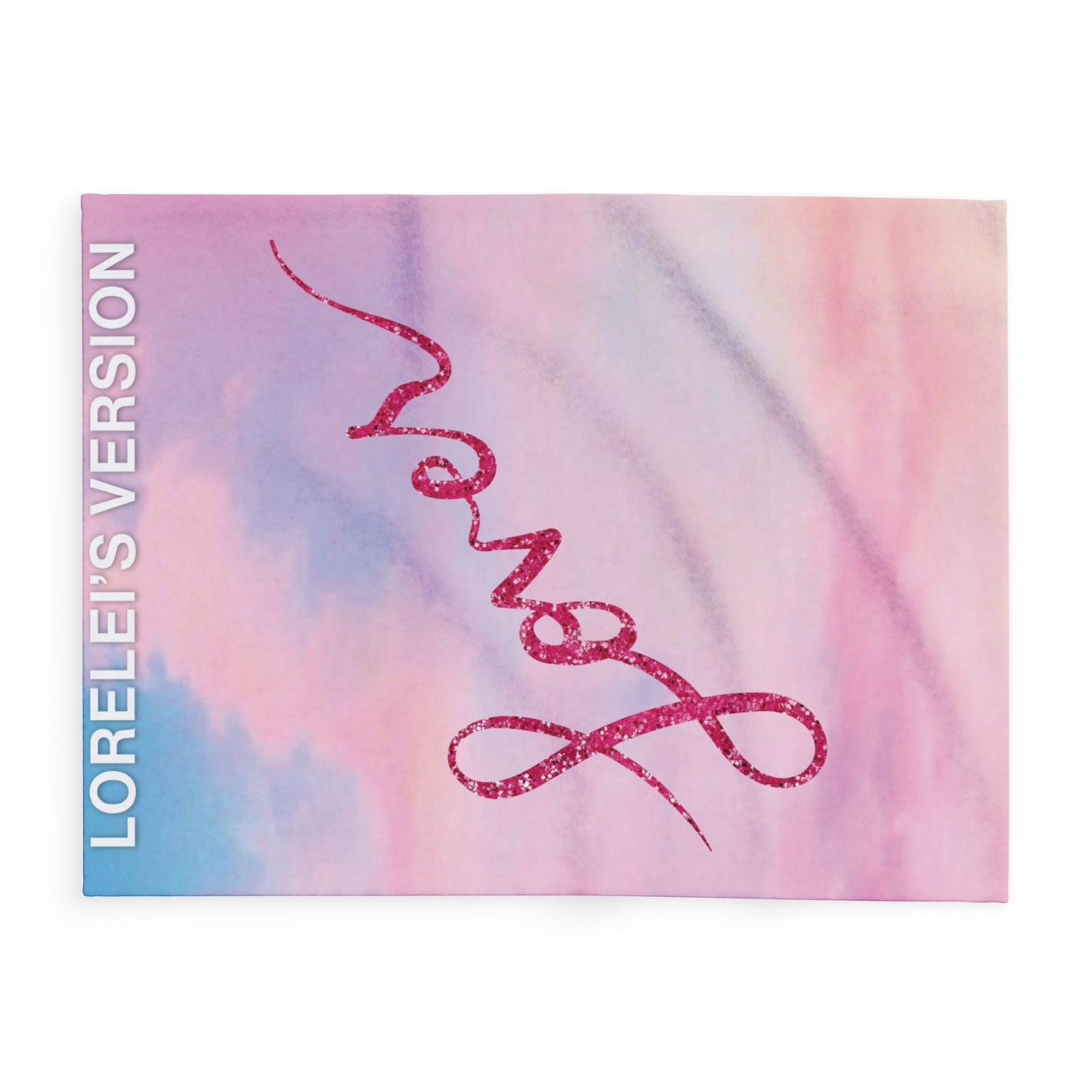 LOVER Pink Clouds Plush BLANKET | 30x40", 50x60" and 60x80" | Swiftie Personalized Gift Unique Present | T.S. Merch