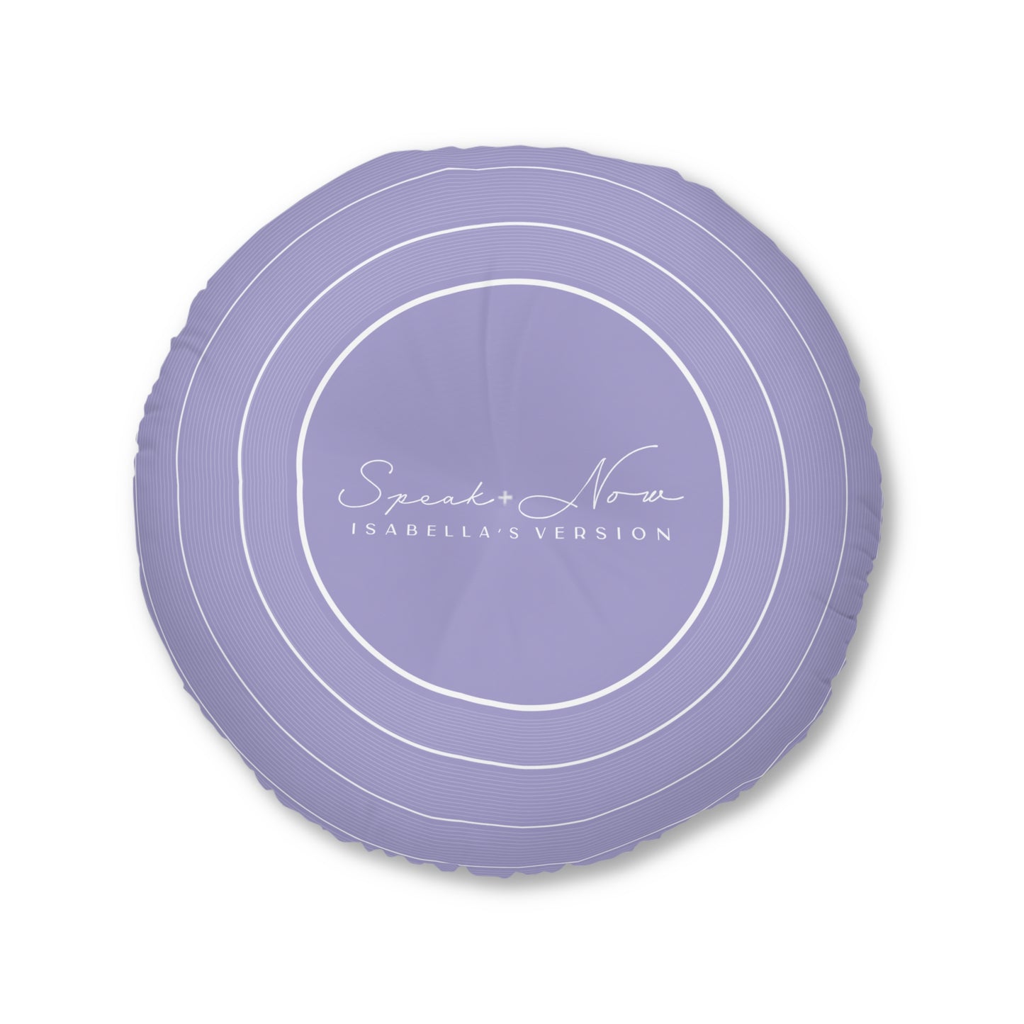 Personalized Tufted Floor Pillow, SPEAK NOW Purple Vinyl Record l CUSTOM Version Name and Era | 30"x30" & 26"x26" | Swiftie Gift Fan