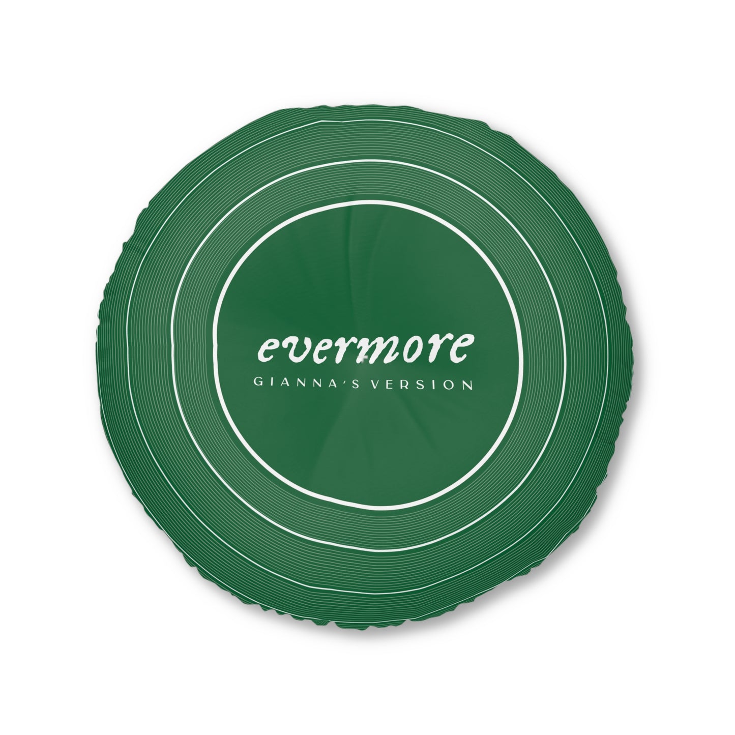 Personalized Tufted Floor Pillow, FOLKLORE/EVERMORE Brown Green Forest Vinyl l CUSTOM Version Name Era | 30"x30" & 26"x26" | Swiftie Gift