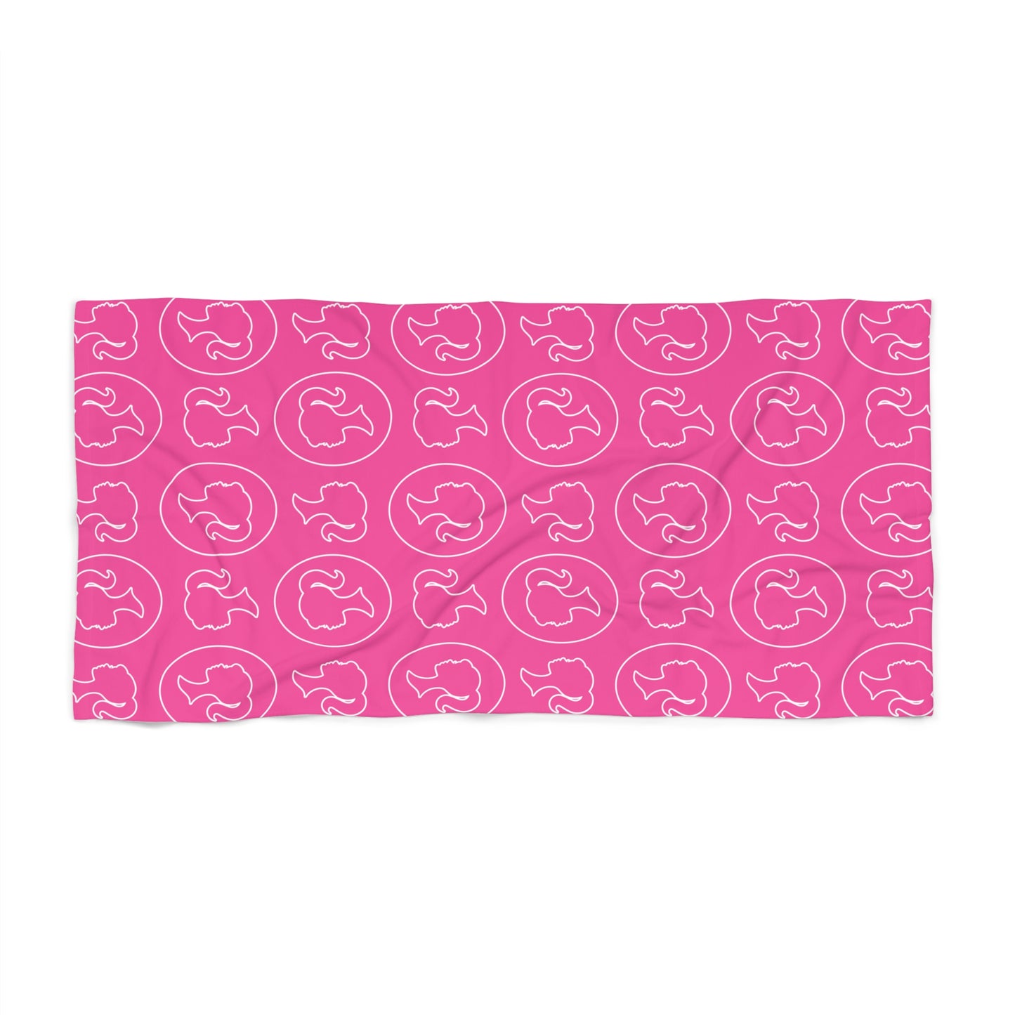 Barbie/Kate Spade Inspired Beach Towel, Hot Pink, Valentine's Day Gift for Wife, Girlfriend, Best Friend, MOH