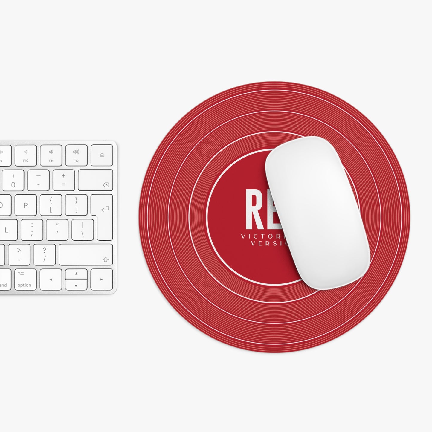 Personalized Mouse Pad, RED Vinyl Record | CUSTOM Version's Name or ERA | Round 8" x 8" | Swiftie Fan Gift Present
