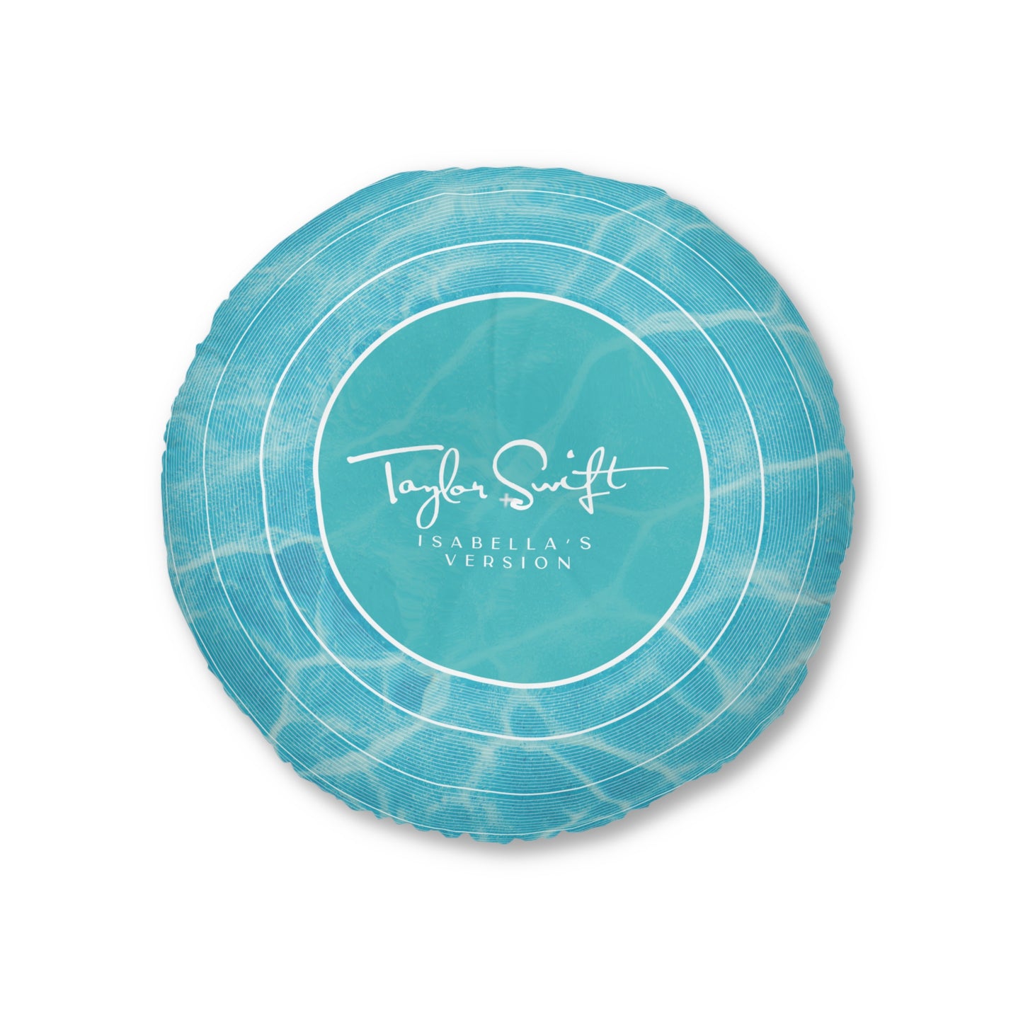 Personalized Tufted Floor Pillow | Pool Water BLUE Vinyl Record l CUSTOM Version Name and Era | 30"x30" & 26"x26" | Swiftie Gift Fan
