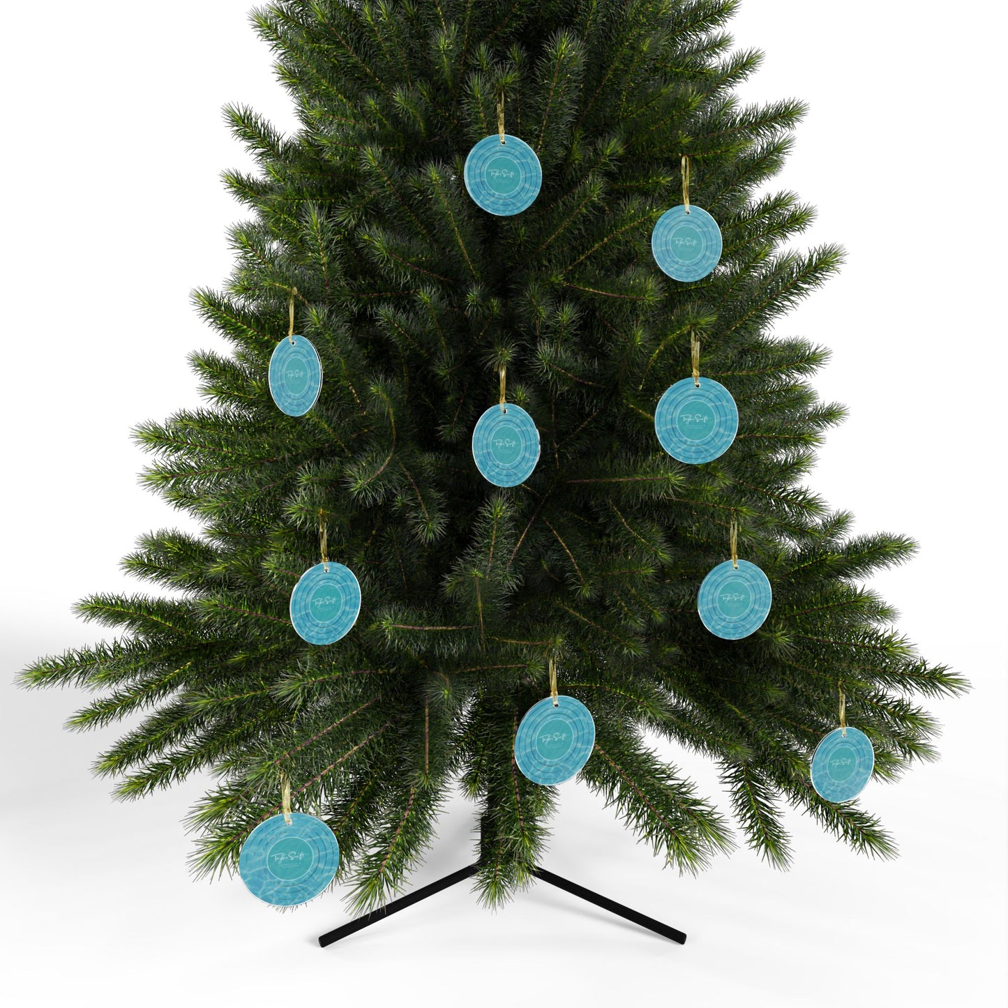 Personalized Acrylic Ornaments | Pool Water BLUE Vinyl Record | CUSTOM Version, Name or Era | 4" x 4" | Swiftie Gift Fan Present