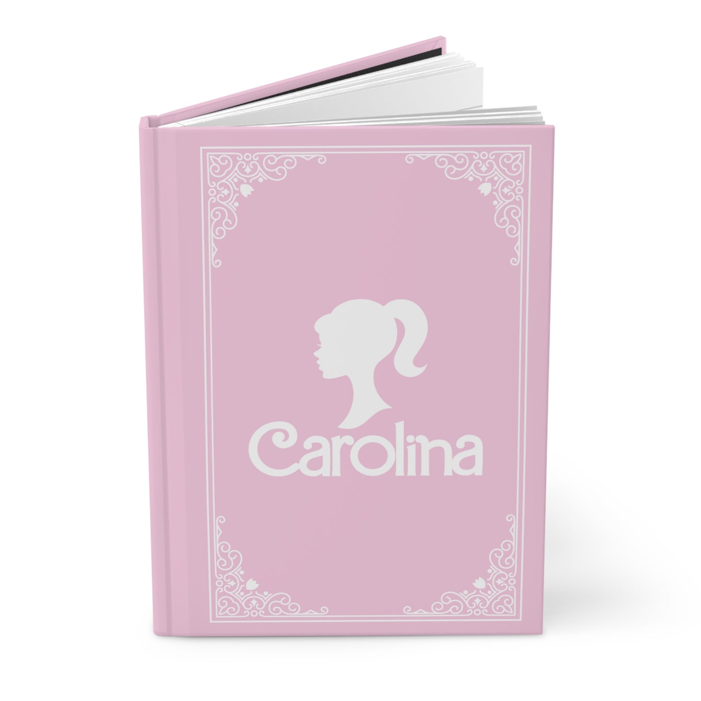 PERSONALIZED Hardcover Journal Matte, Pastel Pink, BARBIE inspired Fairytale Book Cover, Perfect Christmas Gift for Girls