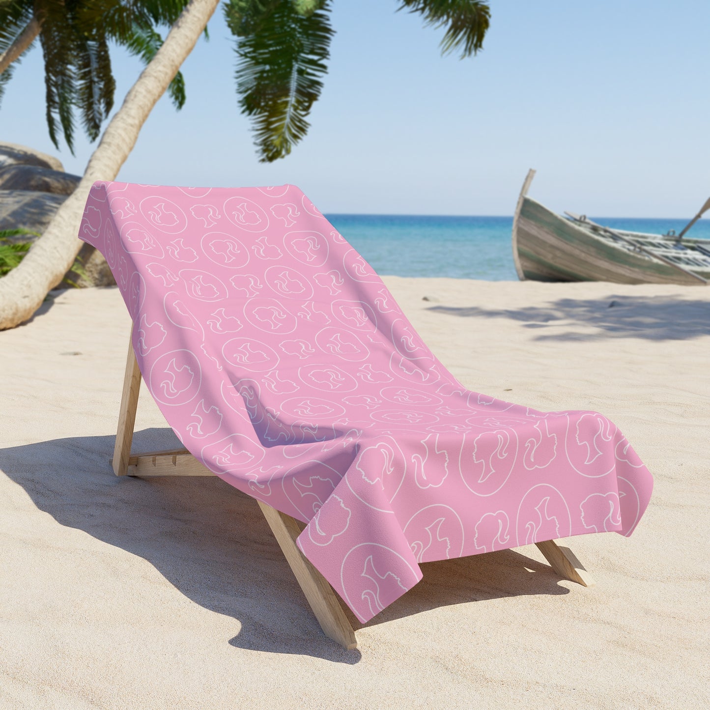 Barbie/Kate Spade Inspired Beach Towel, Pastel Pink, Mother's Day Gift for Wife, Girlfriend, Best Friend, MOH