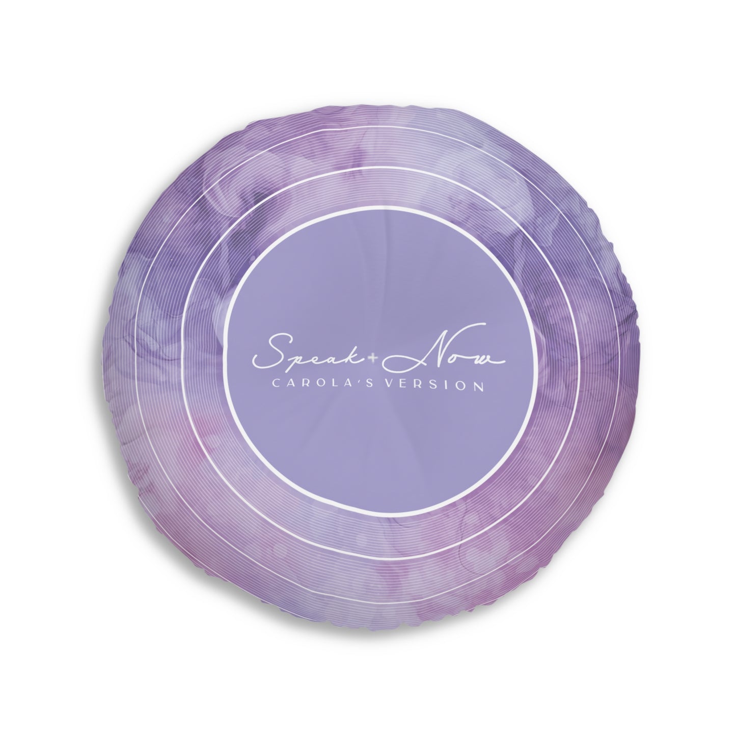 Personalized Tufted Floor Pillow, SPEAK NOW Purple Vinyl Record l CUSTOM Version Name and Era | 30"x30" & 26"x26" | Swiftie Gift Fan
