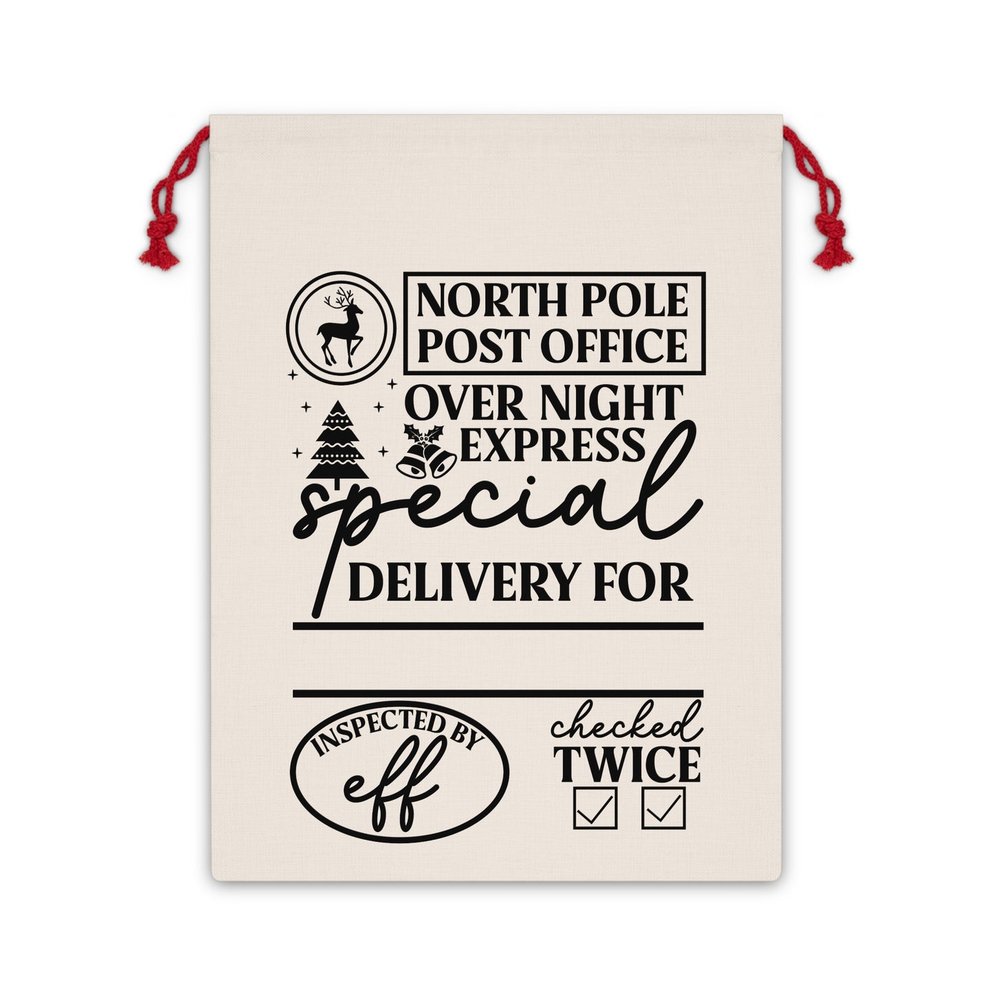 Gift Bag from SANTA SACK, North pole reindeer main deliver to