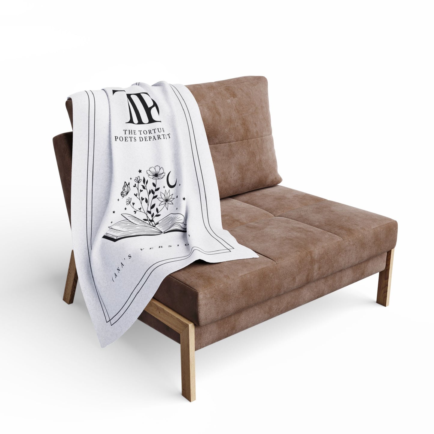 Tortured Poets Inspired White Arctic Fleece Blanket | 30" x 40", 50" x 60", and 60" x 80" | Swiftie Gift Fan Present