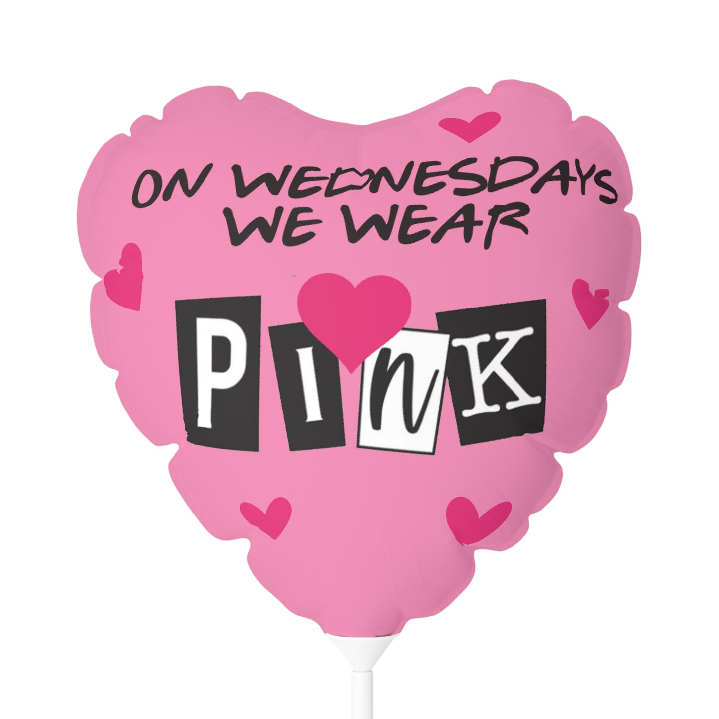 MEAN GIRLS Balloon 11" | On Wednesdays We Wear PINK | Round and Heart-shaped | Unique Valentine's Day Party Decor Gift