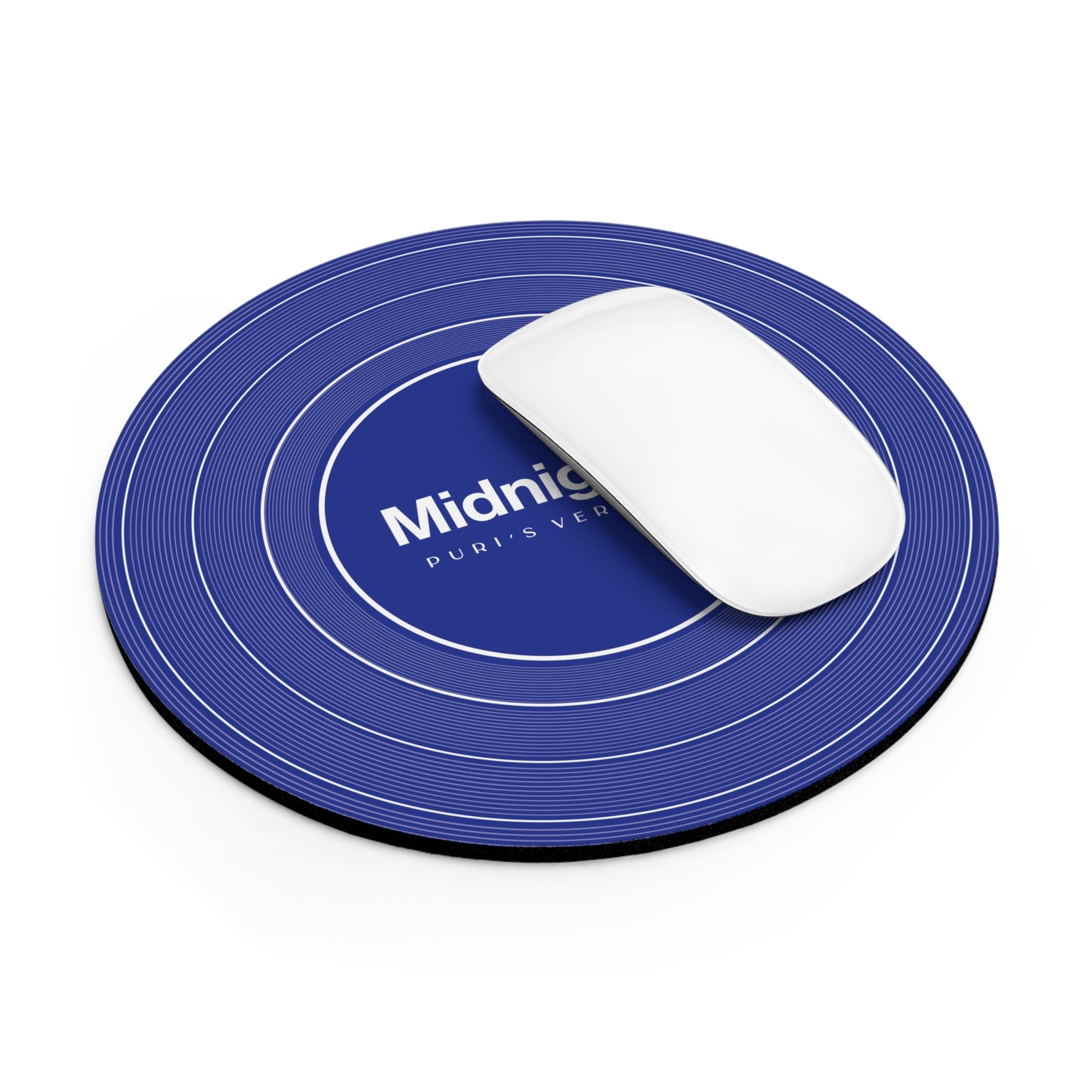 Personalized Mouse Pad, MIDNIGHTS Blue Vinyl Record | CUSTOM Version's Name or ERA | Round 8" x 8" | Swiftie Fan Gift Present